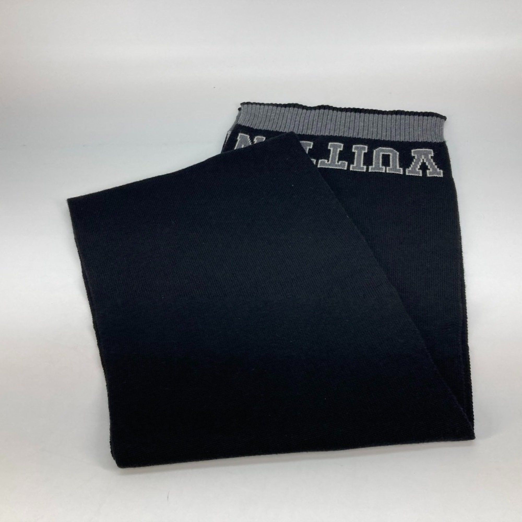 Louis Vuitton Louis Vuitton M71234 Scarf Black gray Size ONE SIZE - 10 Thumbnail