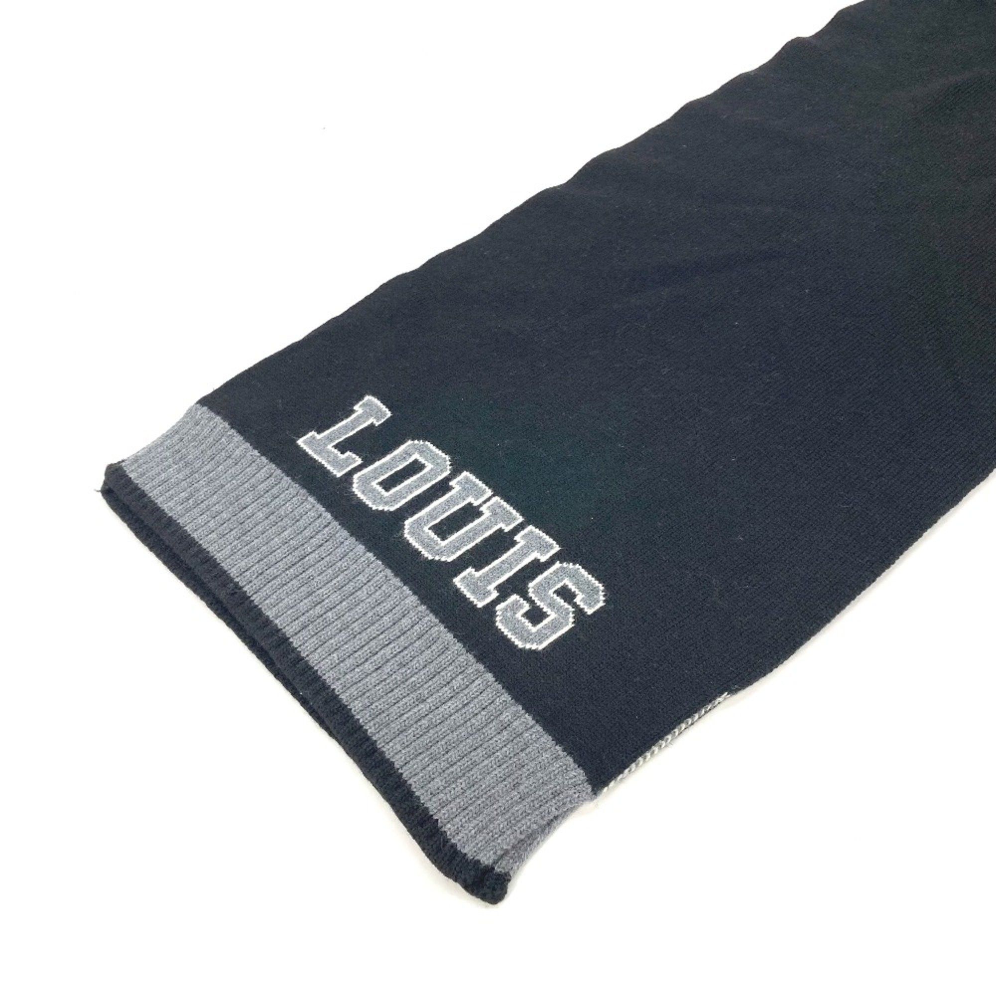 Louis Vuitton Louis Vuitton M71234 Scarf Black gray Size ONE SIZE - 2 Thumbnail