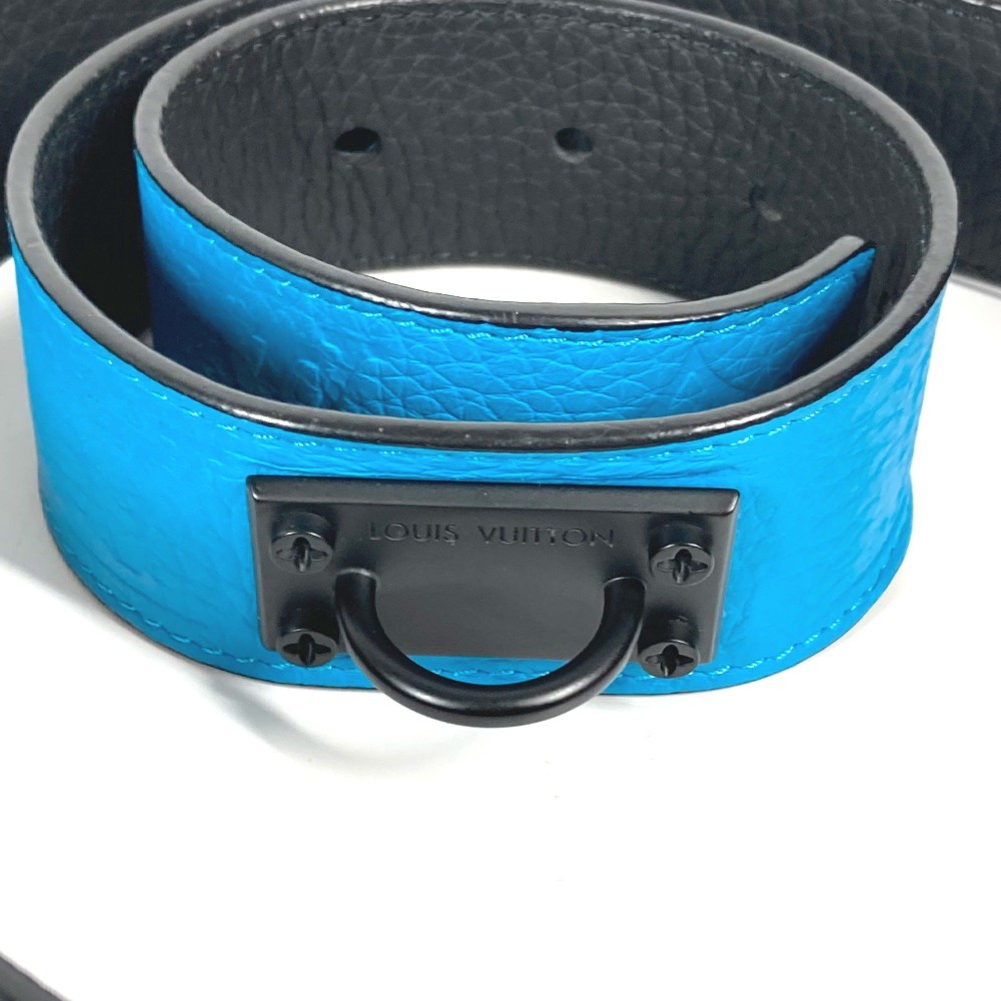 Louis Vuitton Louis Vuitton MP207T Virgil Abloh Monogram Chain Carabiner belt Turquoise blue Size ONE SIZE - 8 Thumbnail