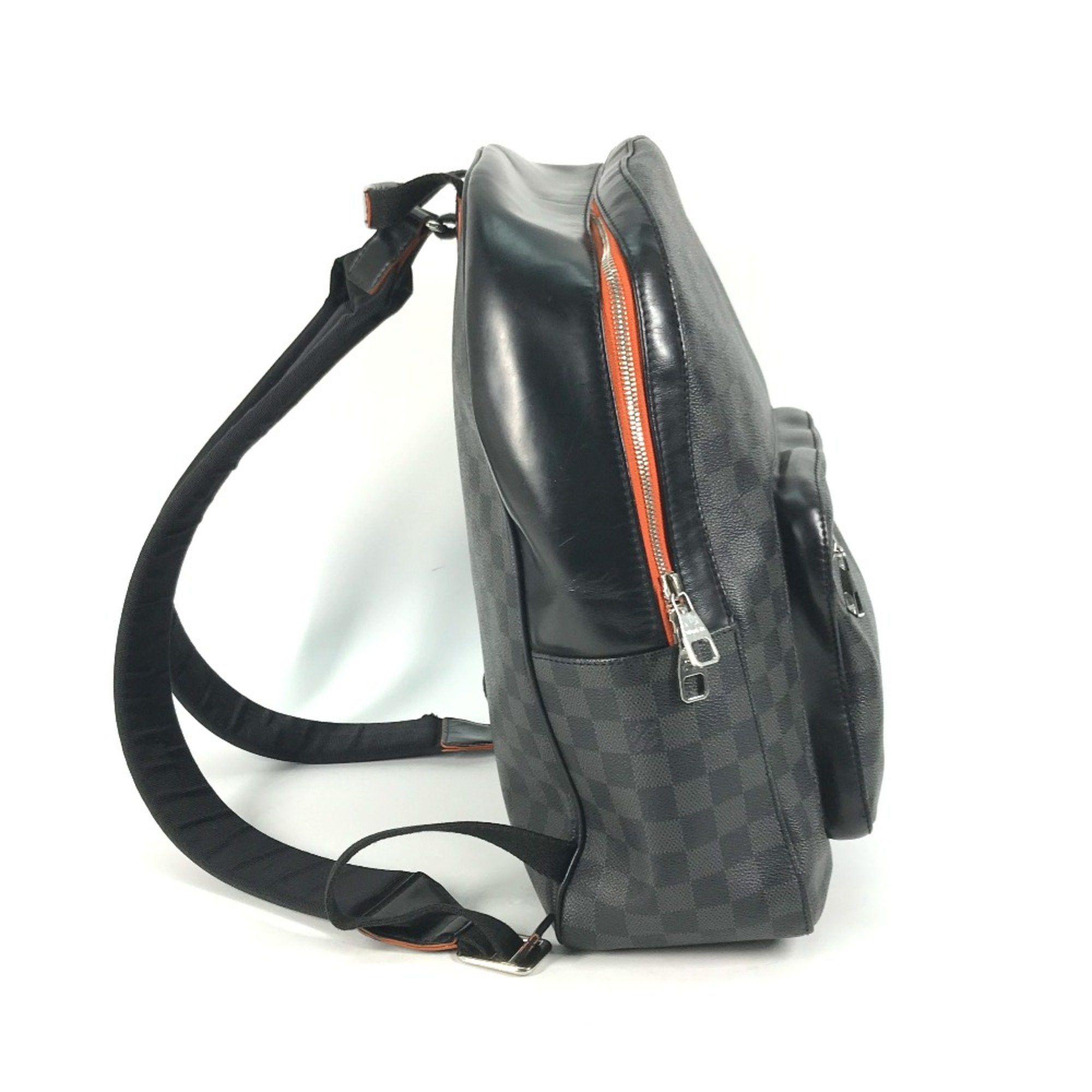 Louis Vuitton Louis Vuitton N42403 Damier Graphite backpack bag Backpack Black Orange Size ONE SIZE - 3 Thumbnail