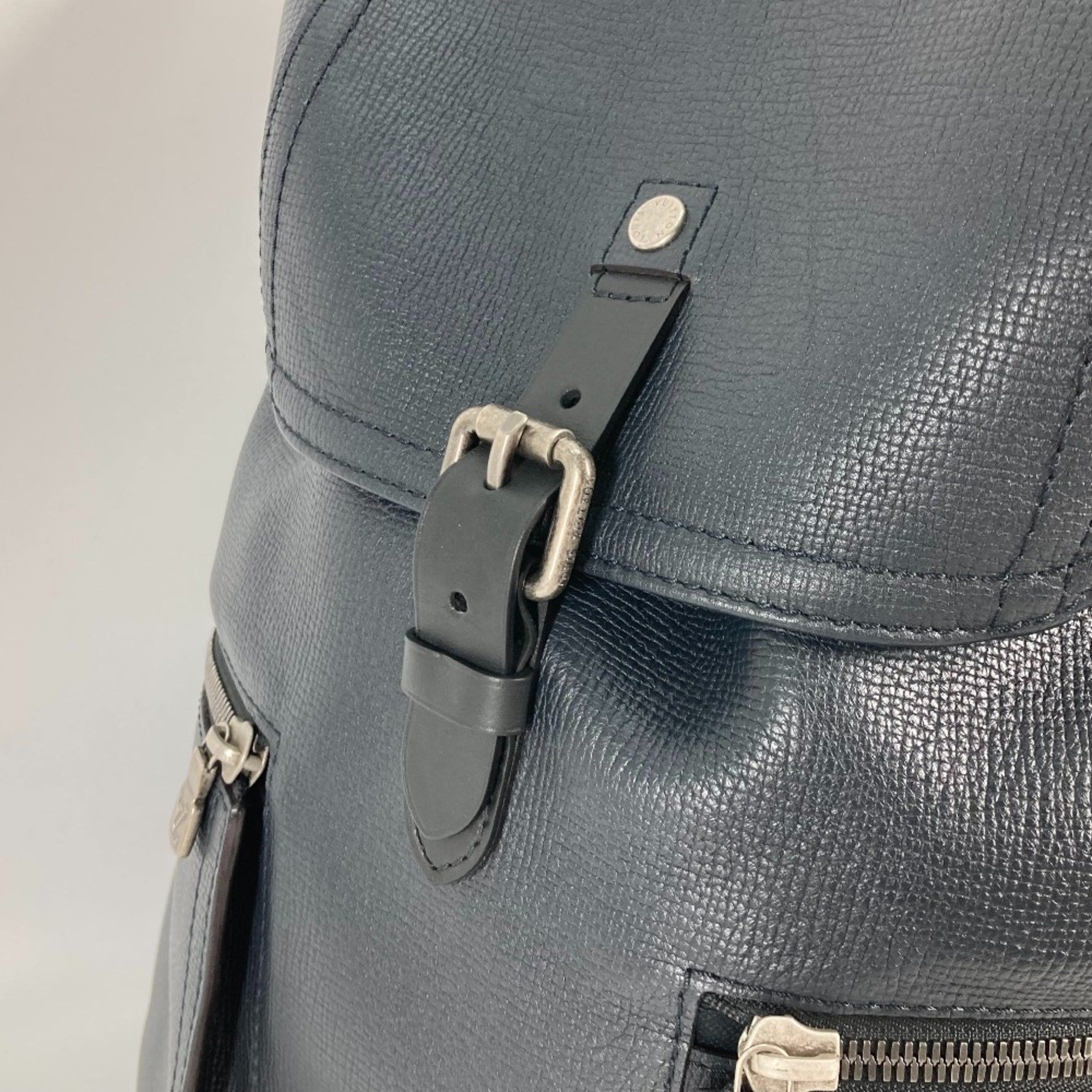 Louis Vuitton Louis Vuitton M54960 Utah Bag Backpack Blue Marine Navy Size ONE SIZE - 6 Thumbnail