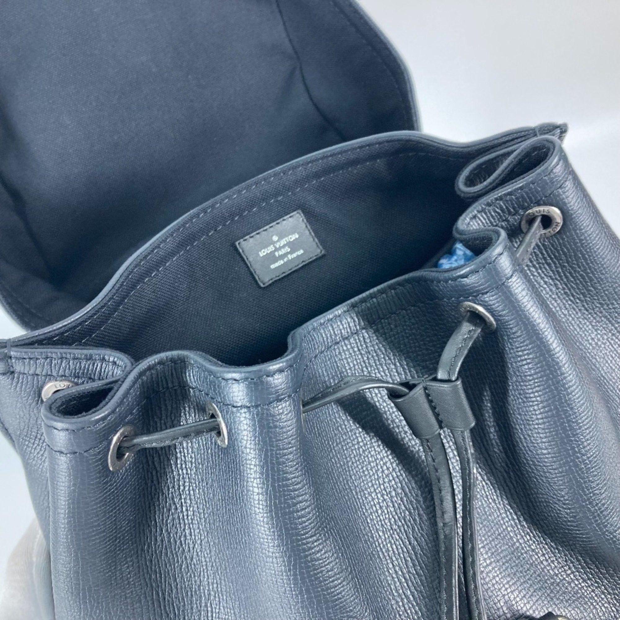Louis Vuitton Louis Vuitton M54960 Utah Bag Backpack Blue Marine Navy Size ONE SIZE - 11 Thumbnail