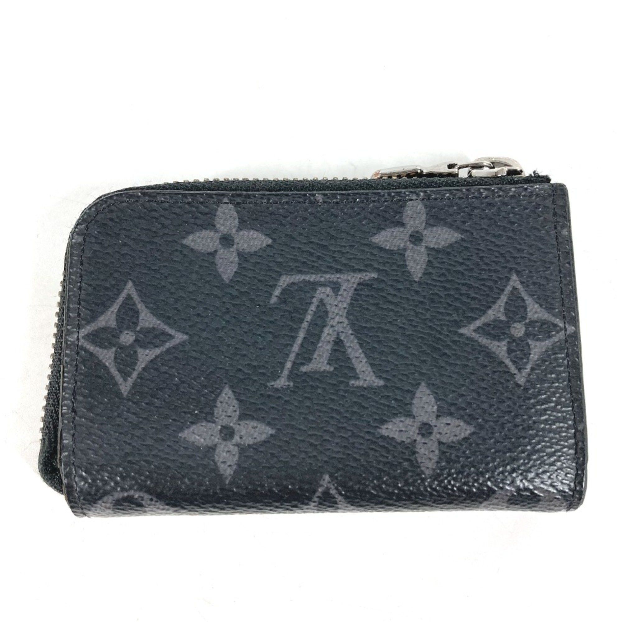 Louis Vuitton Louis Vuitton M63536 MonogramEclipse L-shaped zipper Wallet Coin Compartment coin purse Black Size ONE SIZE - 7 Thumbnail