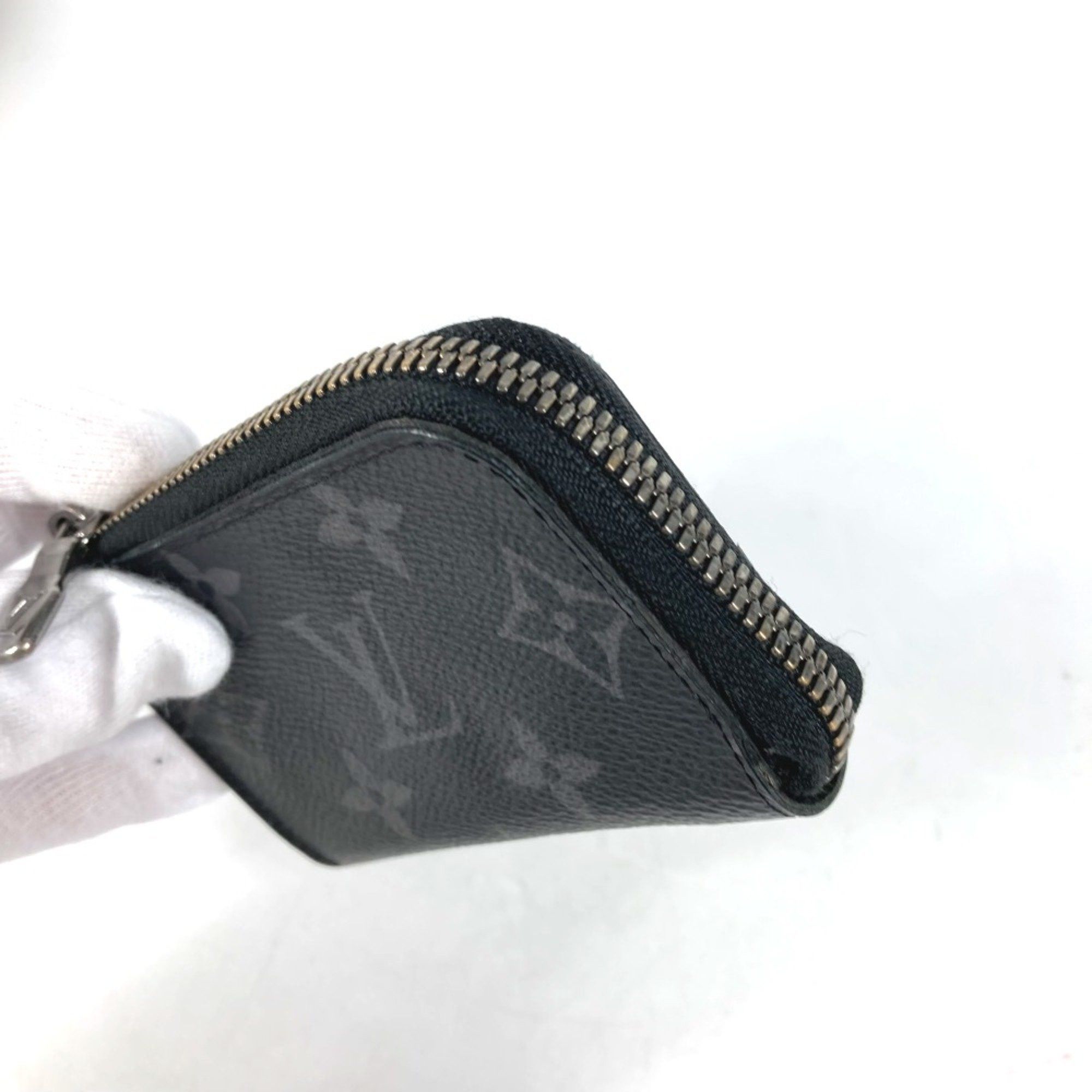 Louis Vuitton Louis Vuitton M63536 MonogramEclipse L-shaped zipper Wallet Coin Compartment coin purse Black Size ONE SIZE - 6 Thumbnail