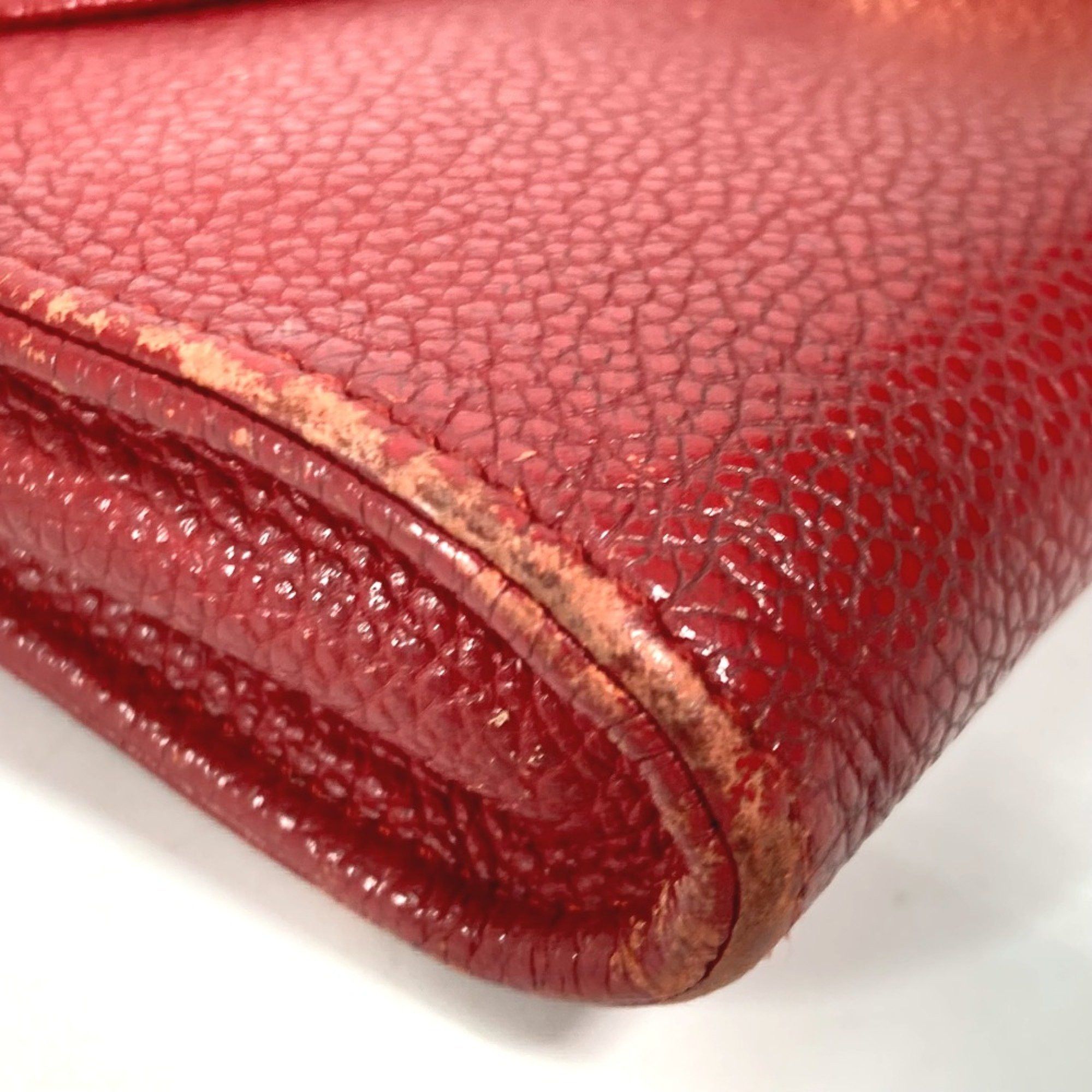 Louis Vuitton Louis Vuitton M60640 MonogramEmpreinte Chain Wallet Long Wallet Long Wallet Red Size ONE SIZE - 7 Thumbnail