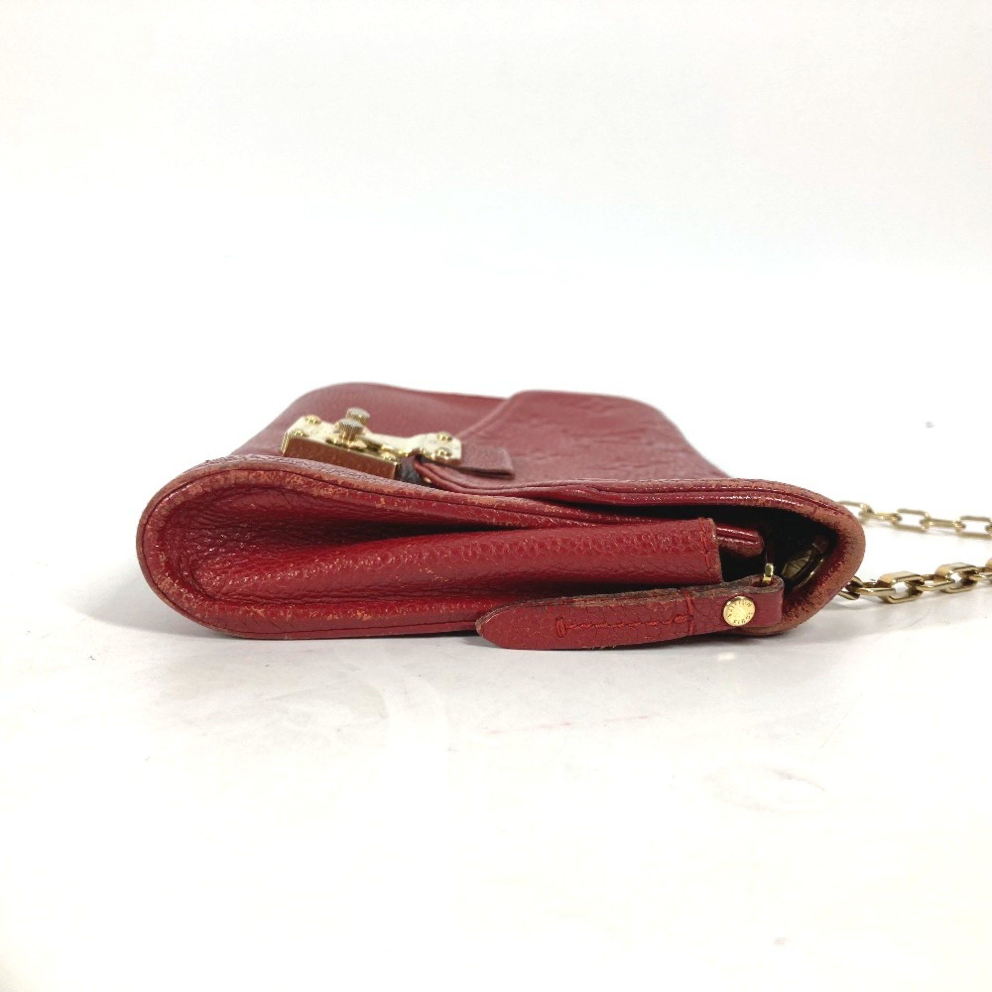 Louis Vuitton Louis Vuitton M60640 MonogramEmpreinte Chain Wallet Long Wallet Long Wallet Red Size ONE SIZE - 4 Thumbnail