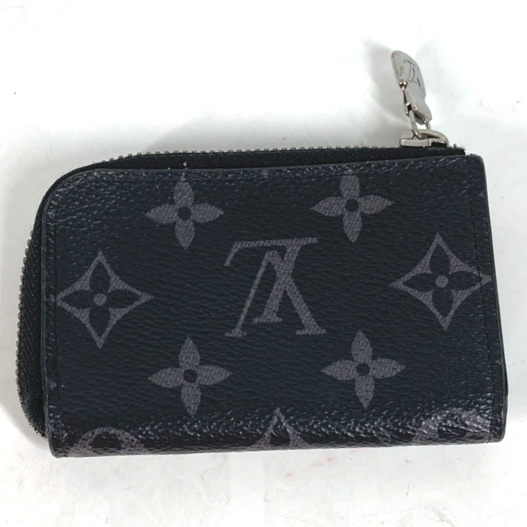 Louis Vuitton Louis Vuitton M63536 MonogramEclipse Wallet Coin Compartment L-shaped zipper coin purse Black Size ONE SIZE - 6 Thumbnail