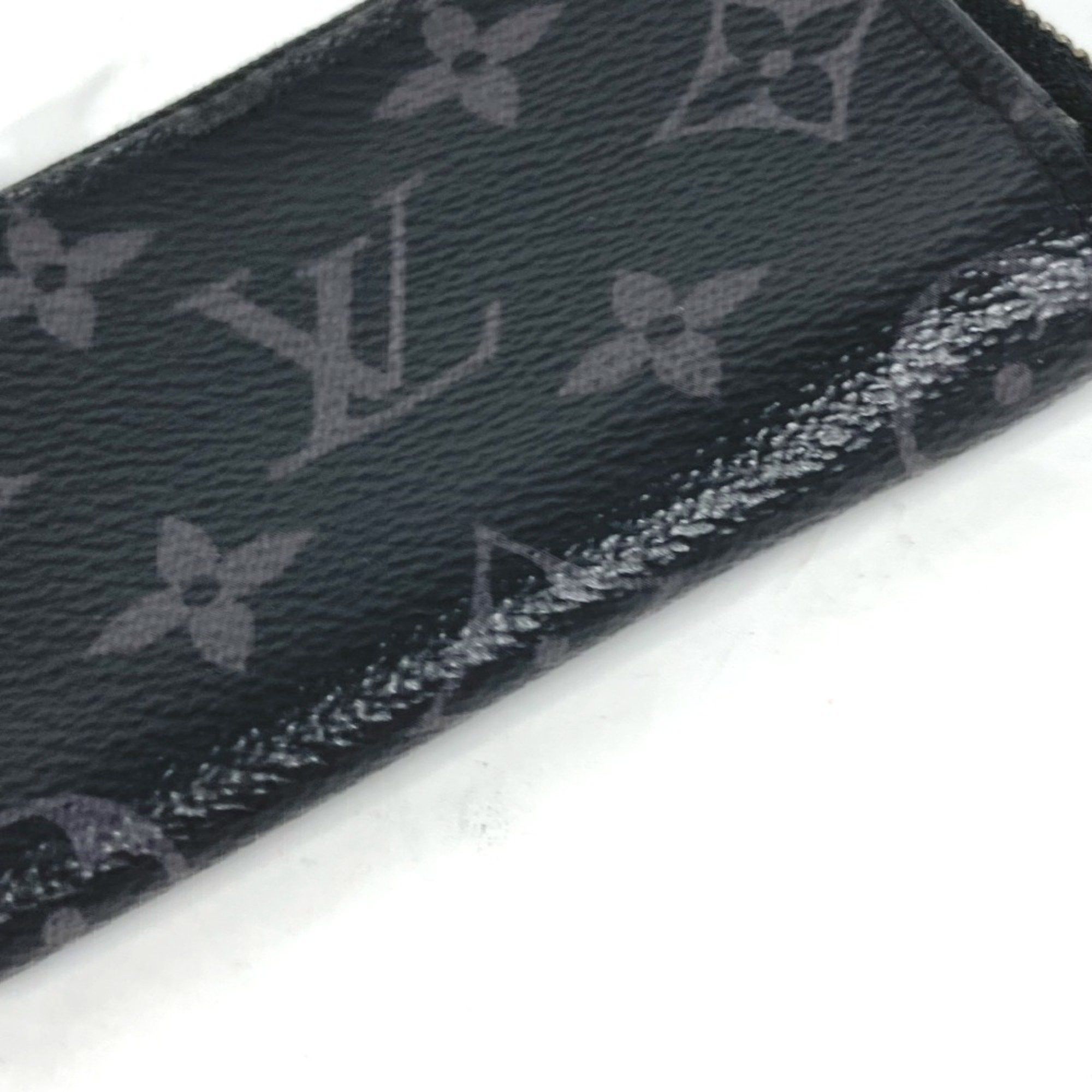 Louis Vuitton Louis Vuitton M63536 MonogramEclipse Wallet Coin Compartment L-shaped zipper coin purse Black Size ONE SIZE - 3 Thumbnail