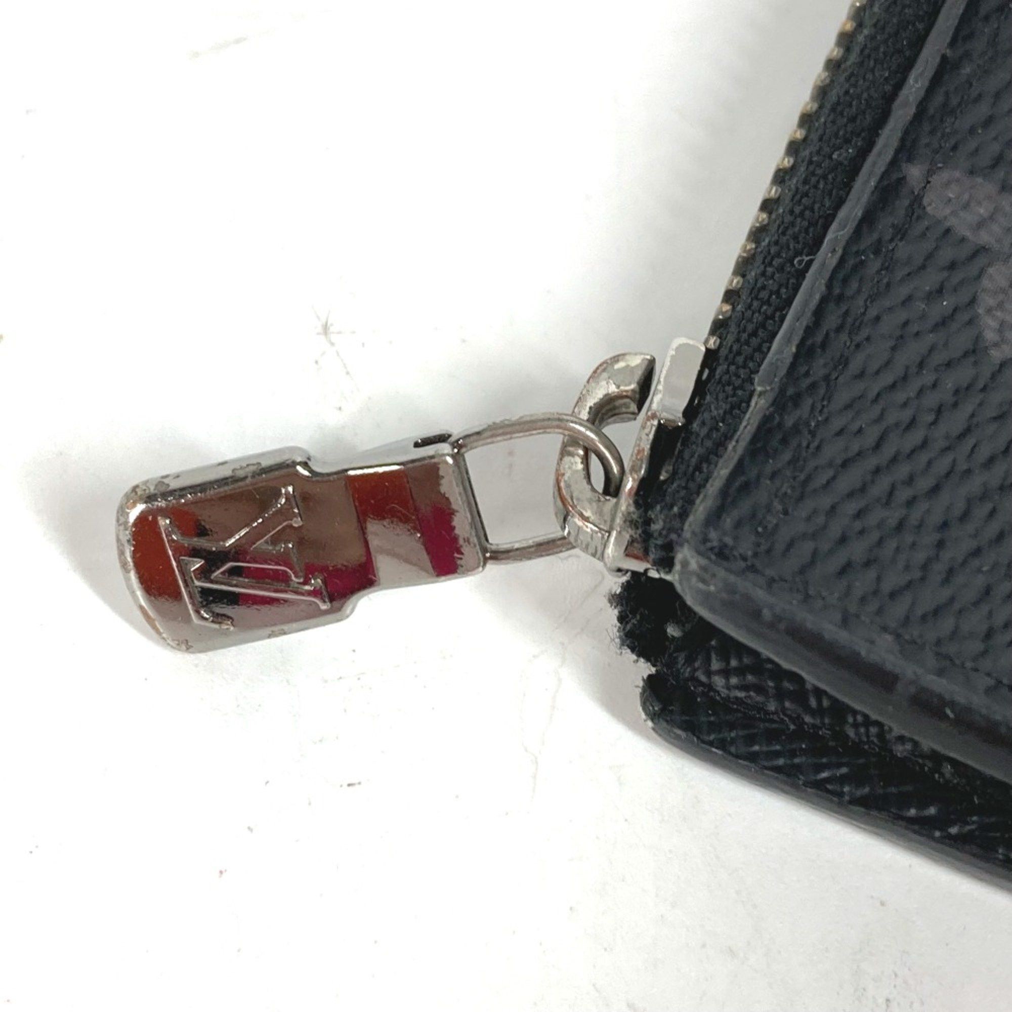 Louis Vuitton Louis Vuitton M63536 MonogramEclipse Wallet Coin Compartment L-shaped zipper coin purse Black Size ONE SIZE - 5 Thumbnail