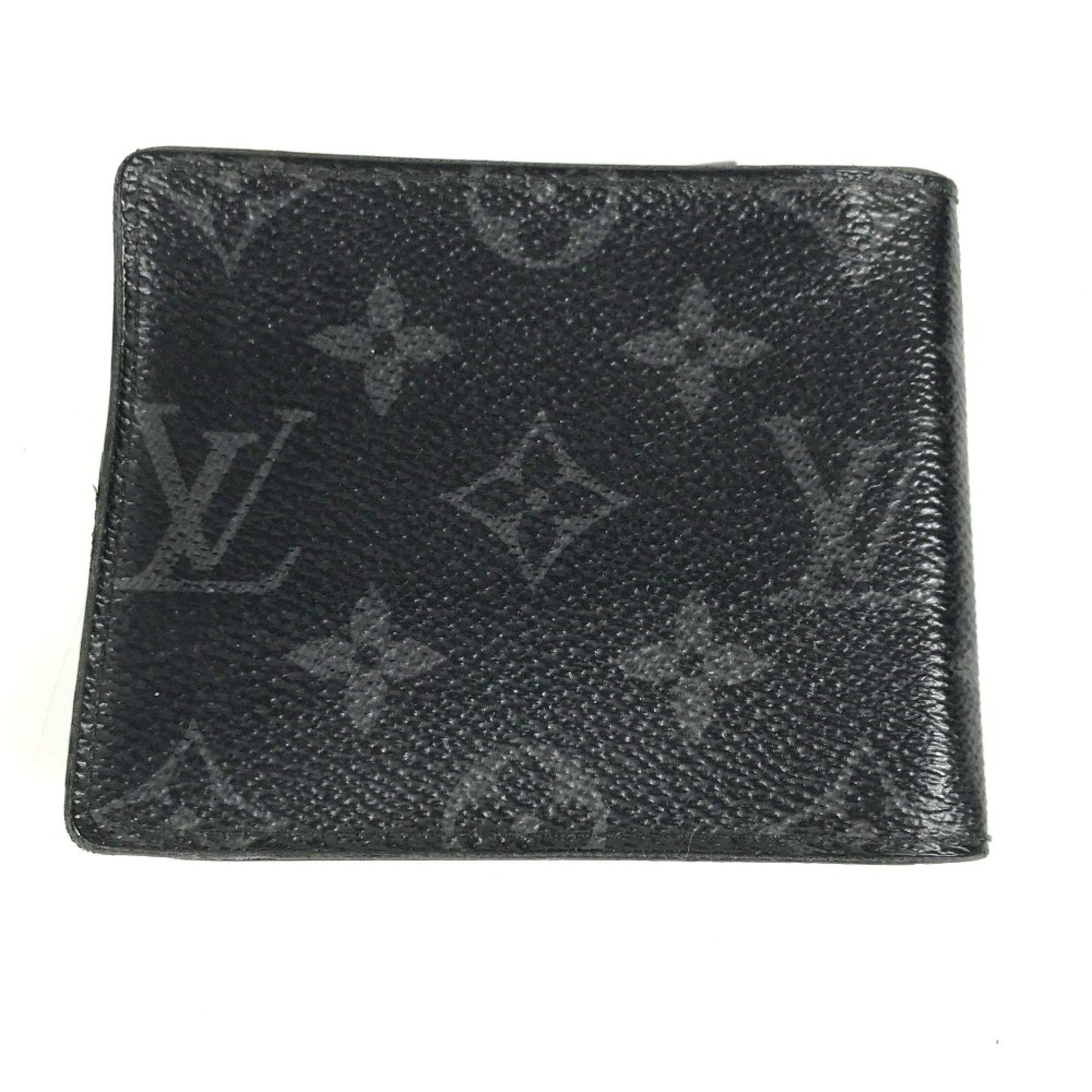 Louis Vuitton Louis Vuitton M62480 MonogramEclipse Compact Wallet with Money Clip Folded wallet Black Size ONE SIZE - 2 Thumbnail