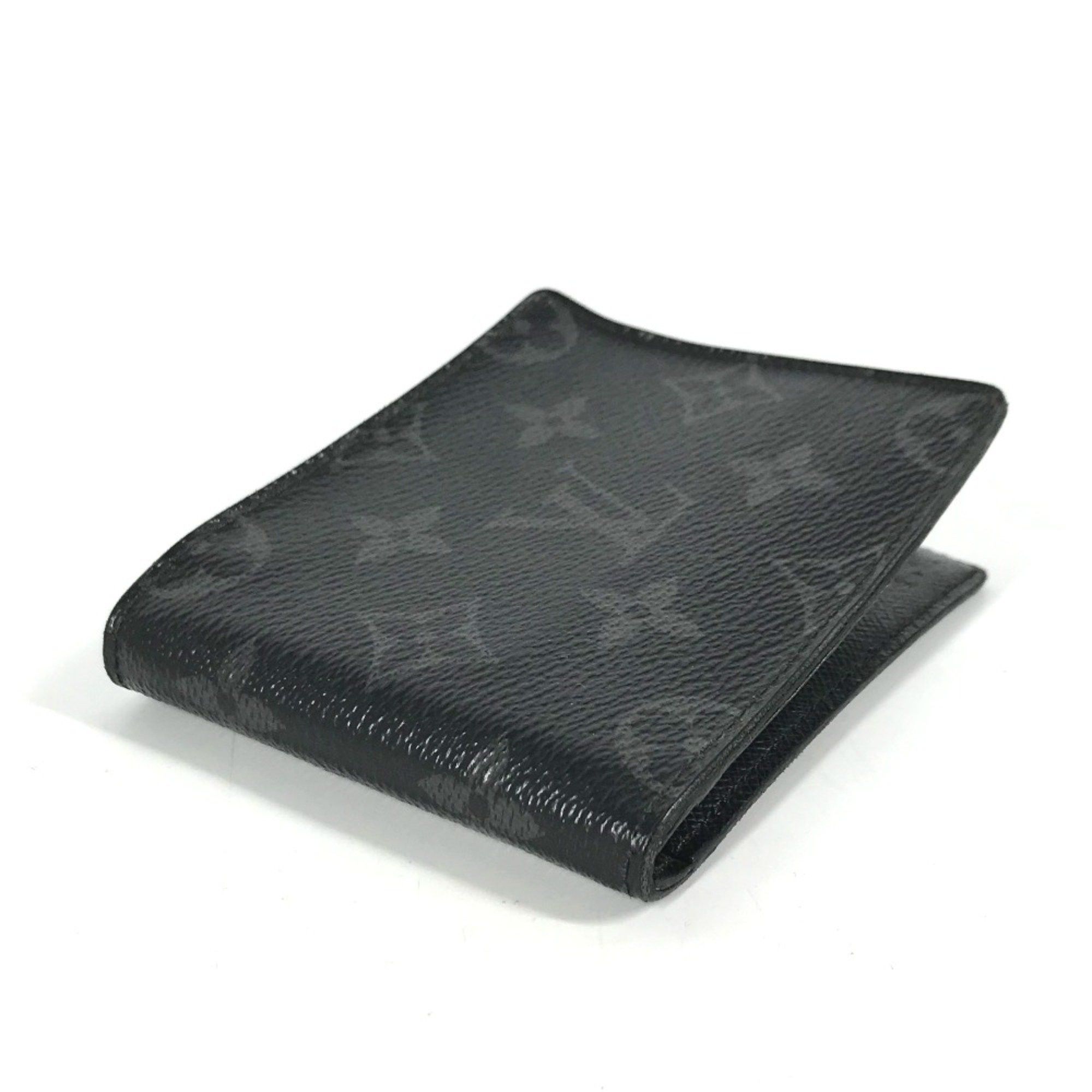 Louis Vuitton Louis Vuitton M62480 MonogramEclipse Compact Wallet with Money Clip Folded wallet Black Size ONE SIZE - 3 Thumbnail