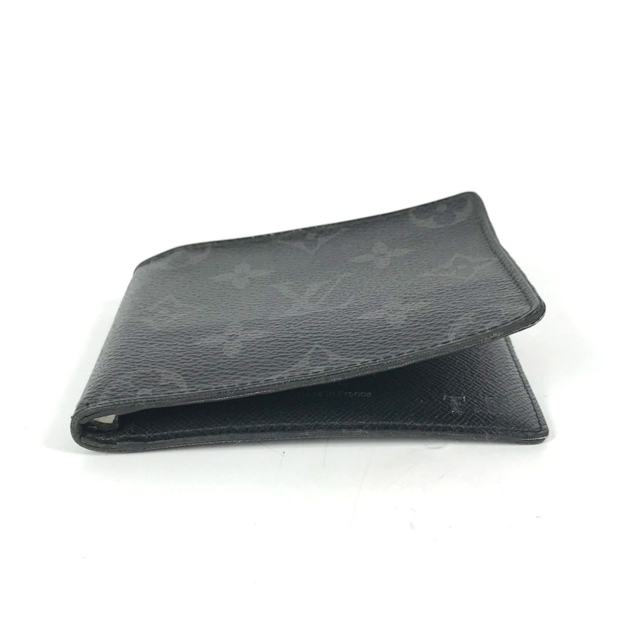 Louis Vuitton Louis Vuitton M62480 MonogramEclipse Compact Wallet with Money Clip Folded wallet Black Size ONE SIZE - 6 Thumbnail
