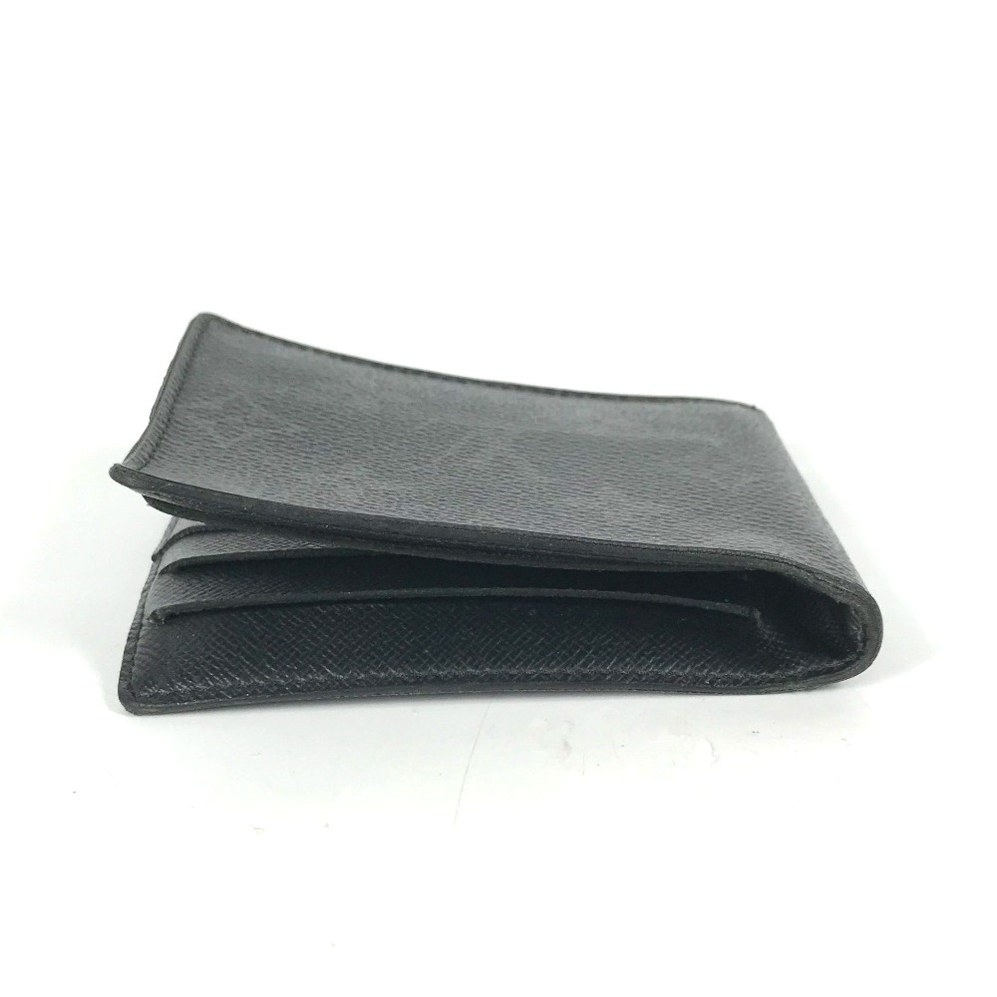 Louis Vuitton Louis Vuitton M62480 MonogramEclipse Compact Wallet with Money Clip Folded wallet Black Size ONE SIZE - 5 Thumbnail