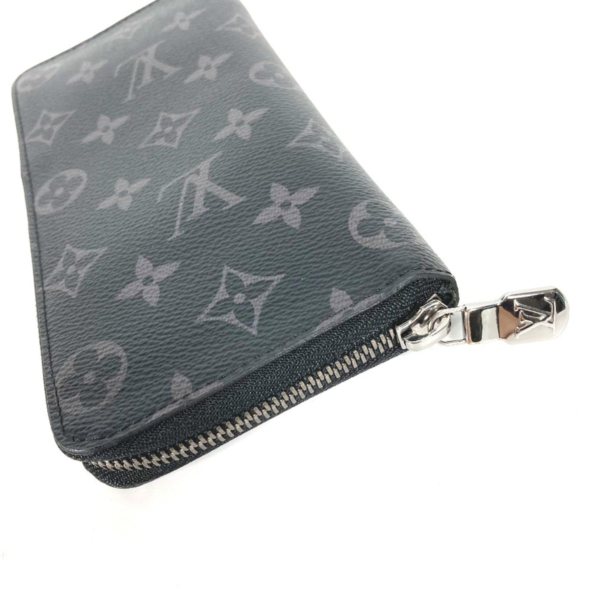 Louis Vuitton Louis Vuitton M62295 MonogramEclipse Zip Around Long Wallet Black Size ONE SIZE - 3 Thumbnail