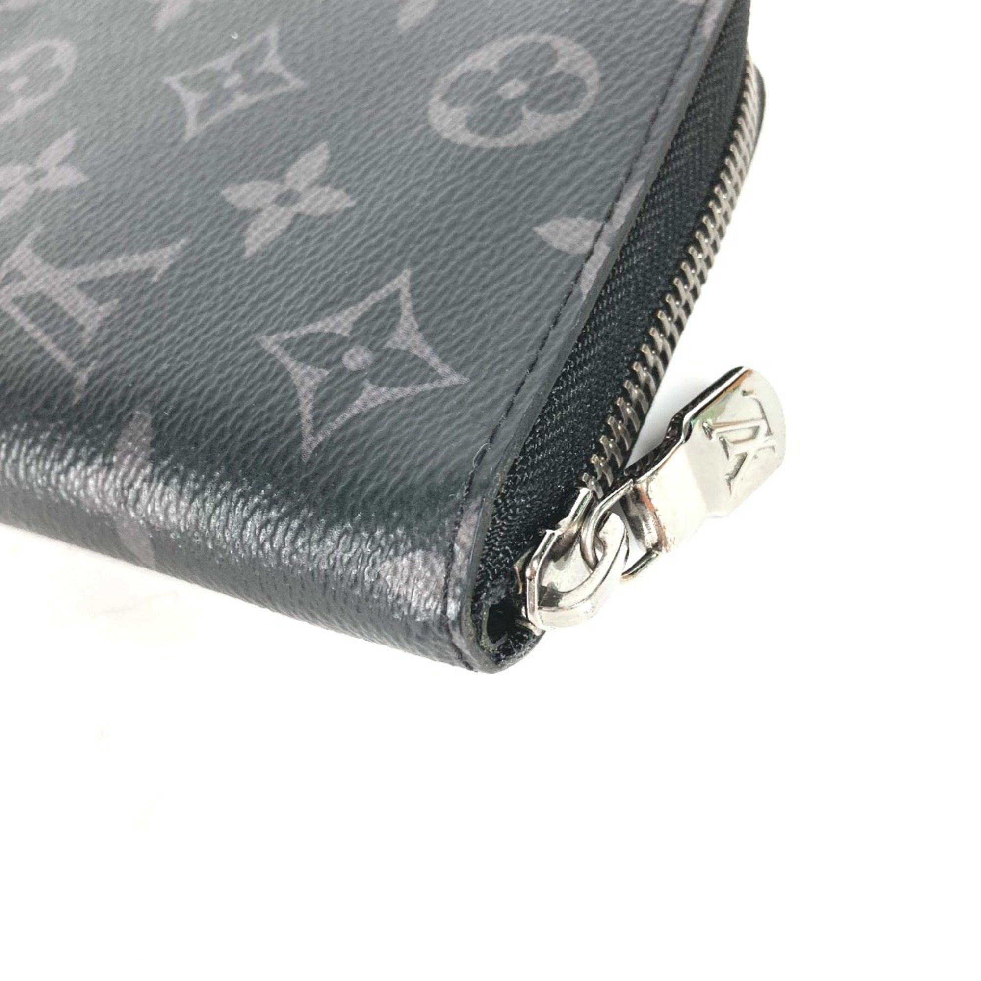 Louis Vuitton Louis Vuitton M62295 MonogramEclipse Zip Around Long Wallet Black Size ONE SIZE - 6 Thumbnail