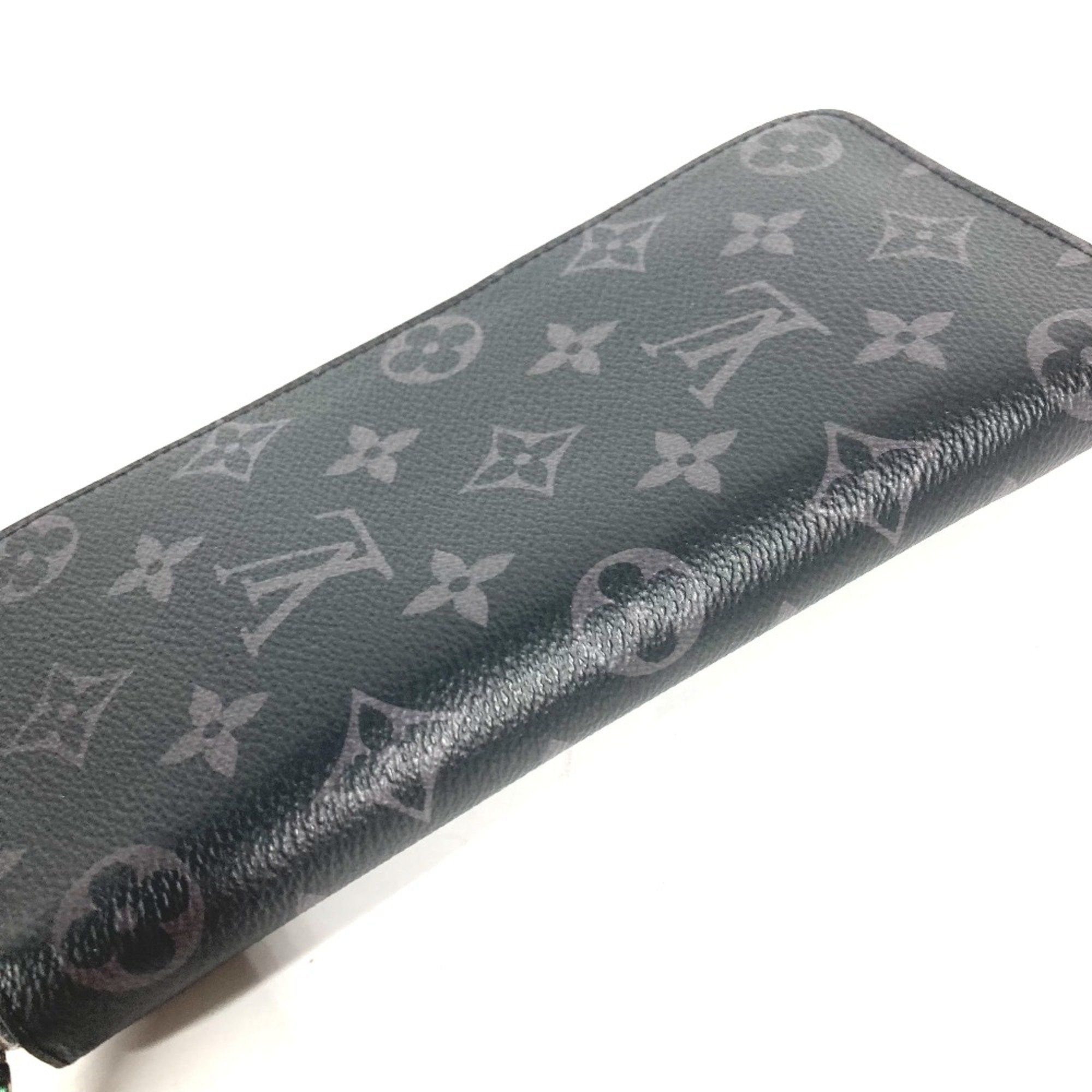 Louis Vuitton Louis Vuitton M62295 MonogramEclipse Zip Around Long Wallet Black Size ONE SIZE - 4 Thumbnail