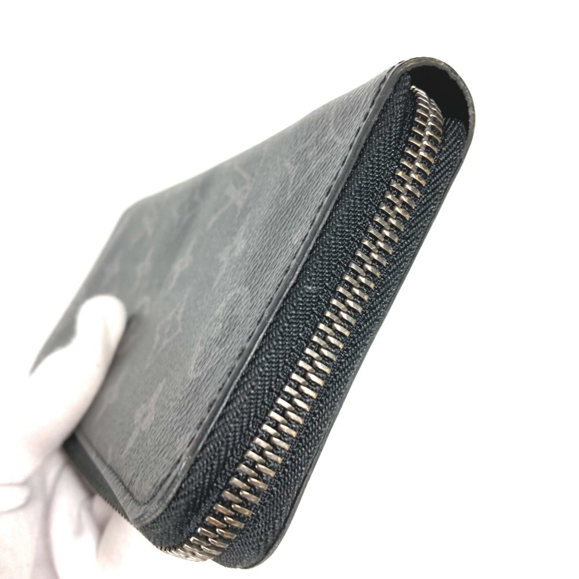 Louis Vuitton Louis Vuitton M62295 MonogramEclipse Zip Around Long Wallet Black Size ONE SIZE - 9 Thumbnail