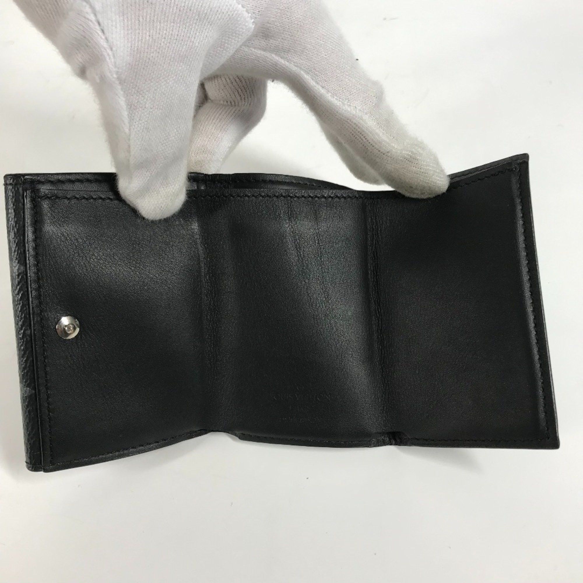Louis Vuitton Louis Vuitton M67630 MonogramEclipse Compact wallet Trifold wallet Black Size ONE SIZE - 12 Thumbnail