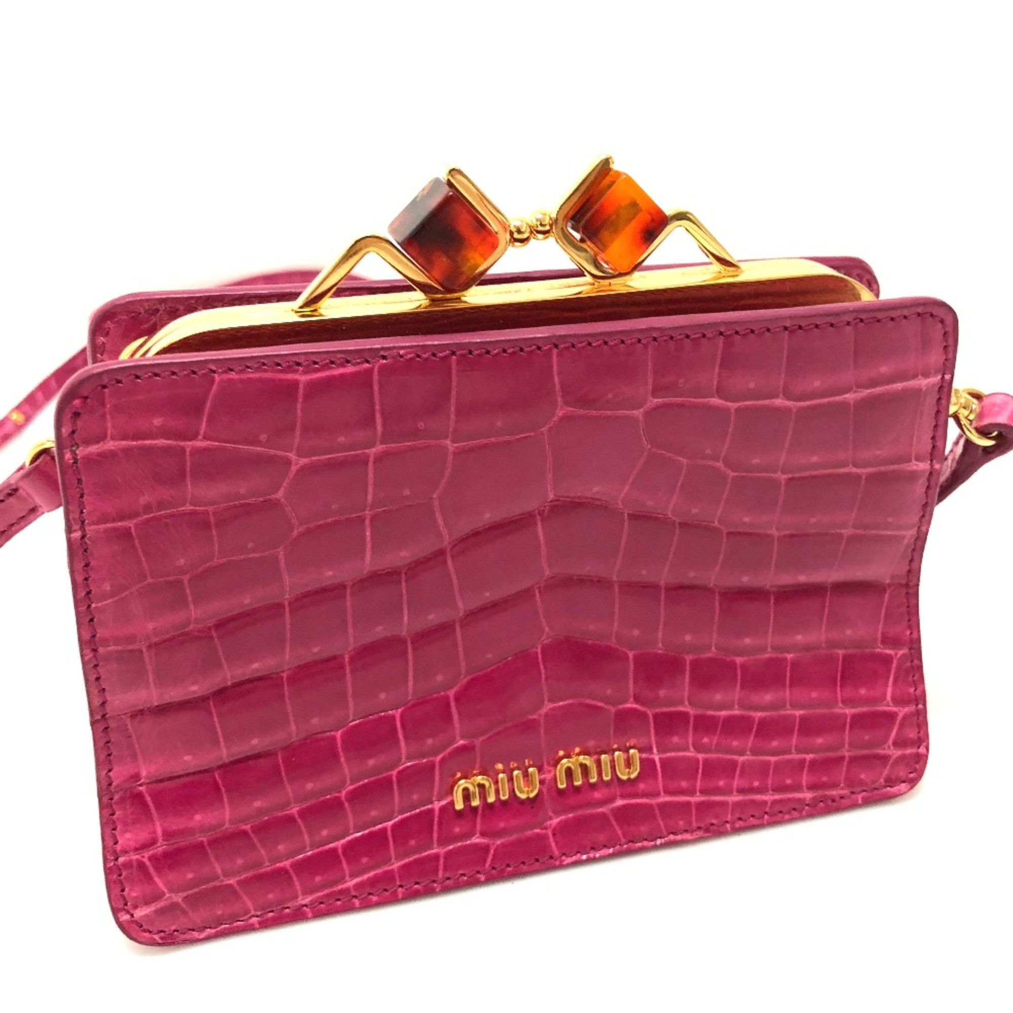 Miu Miu Miu Miu Bag Pochette Shoulder Bag pink Size ONE SIZE - 4 Thumbnail