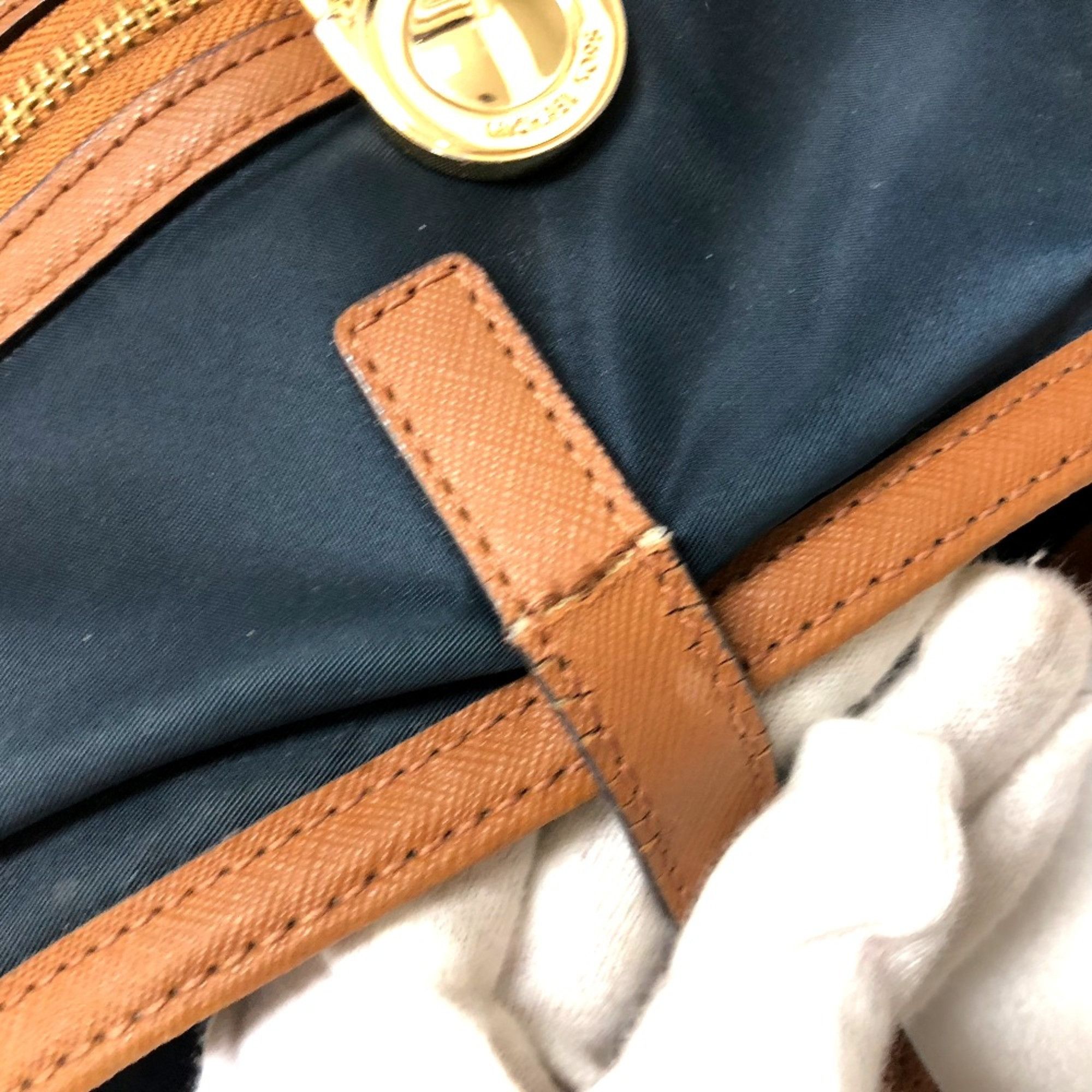 Michael Kors Michael Kors Bag Tote Bag Shoulder Bag Navy Brown Size ONE SIZE - 8 Thumbnail