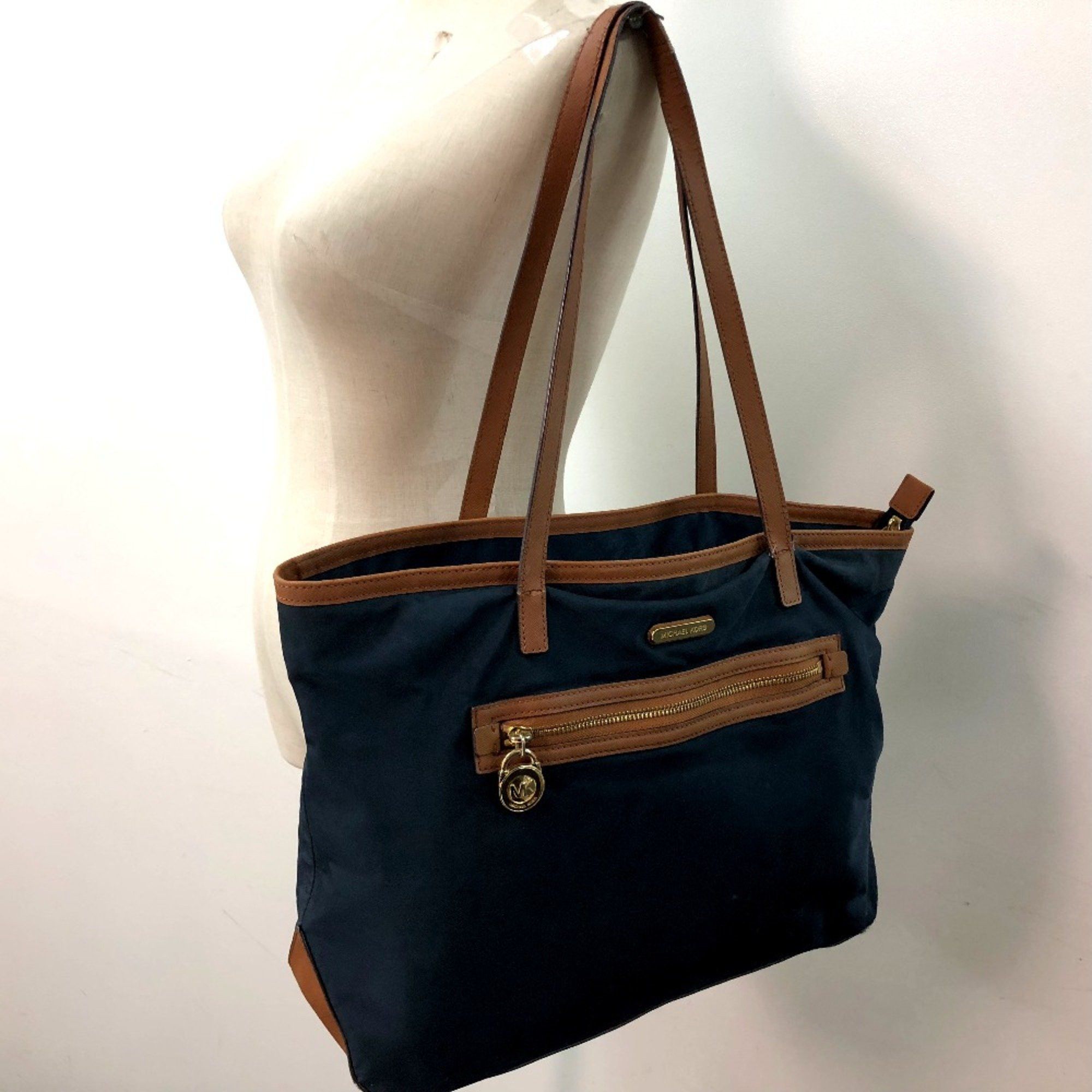 Michael Kors Michael Kors Bag Tote Bag Shoulder Bag Navy Brown Size ONE SIZE - 5 Thumbnail