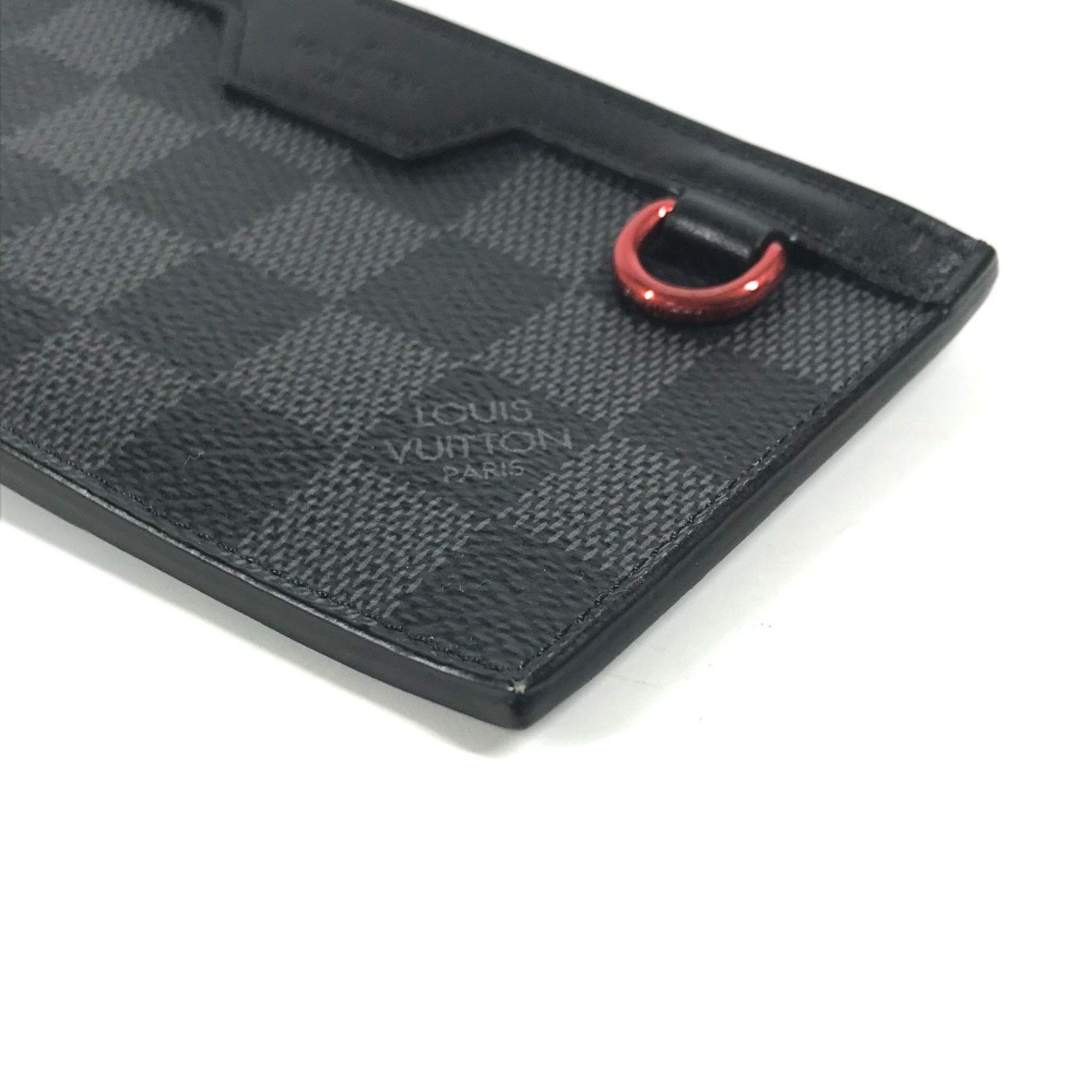 Louis Vuitton Louis Vuitton N60354 Damier Graphite Coin Compartment Wallet coin purse Black Size ONE SIZE - 6 Thumbnail