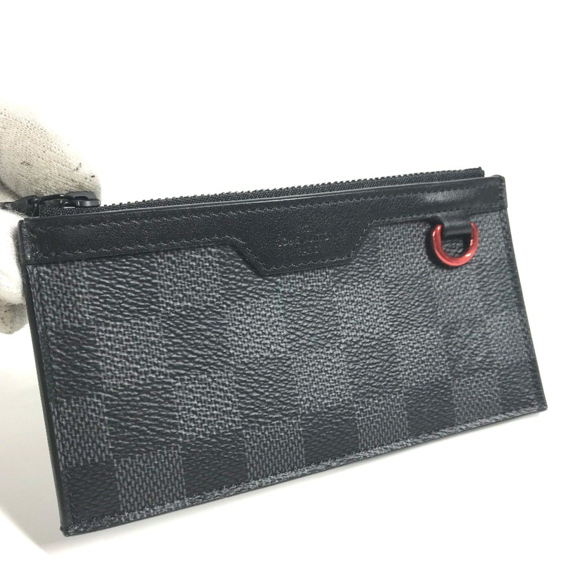 Louis Vuitton Louis Vuitton N60354 Damier Graphite Coin Compartment Wallet coin purse Black Size ONE SIZE - 5 Thumbnail