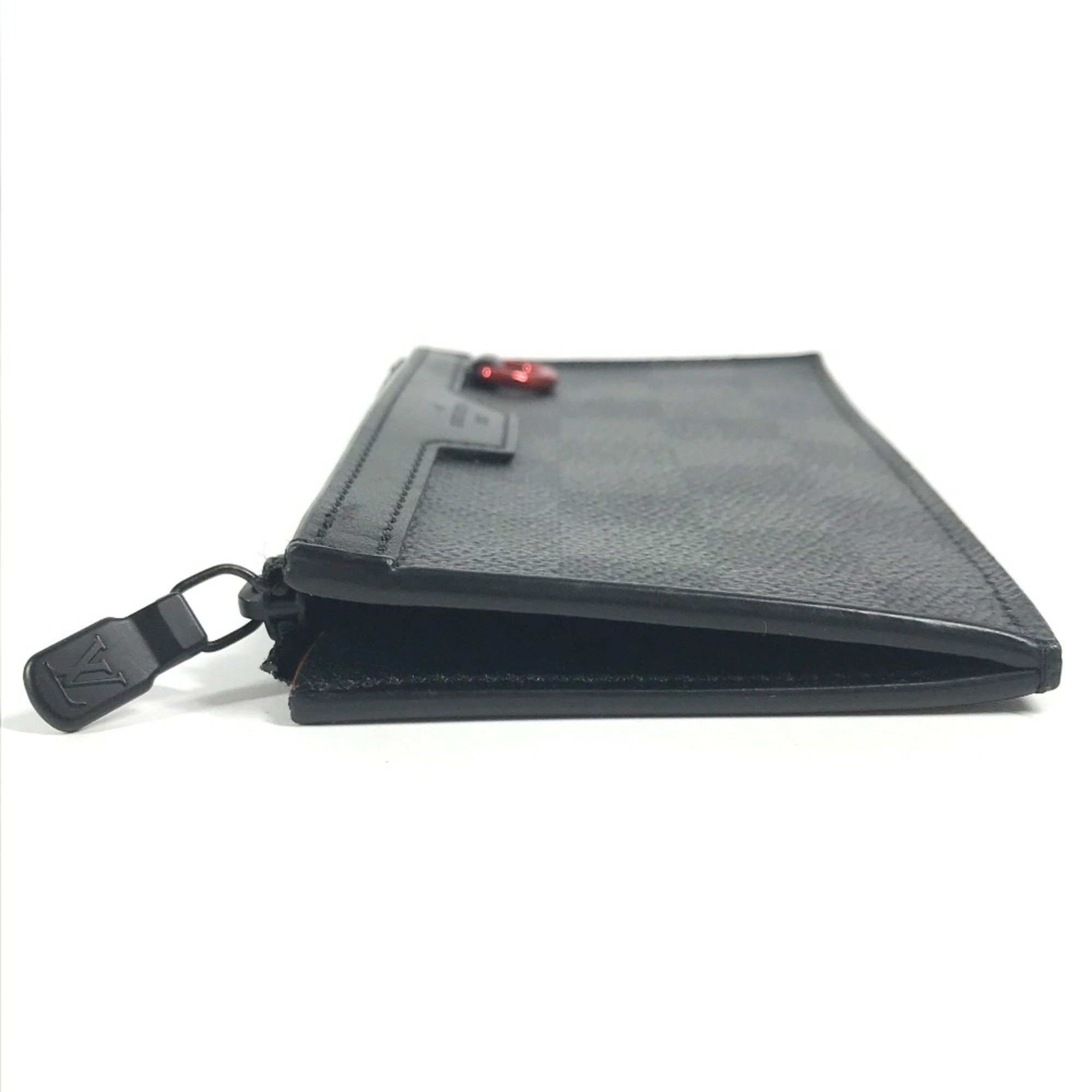 Louis Vuitton Louis Vuitton N60354 Damier Graphite Coin Compartment Wallet coin purse Black Size ONE SIZE - 3 Thumbnail
