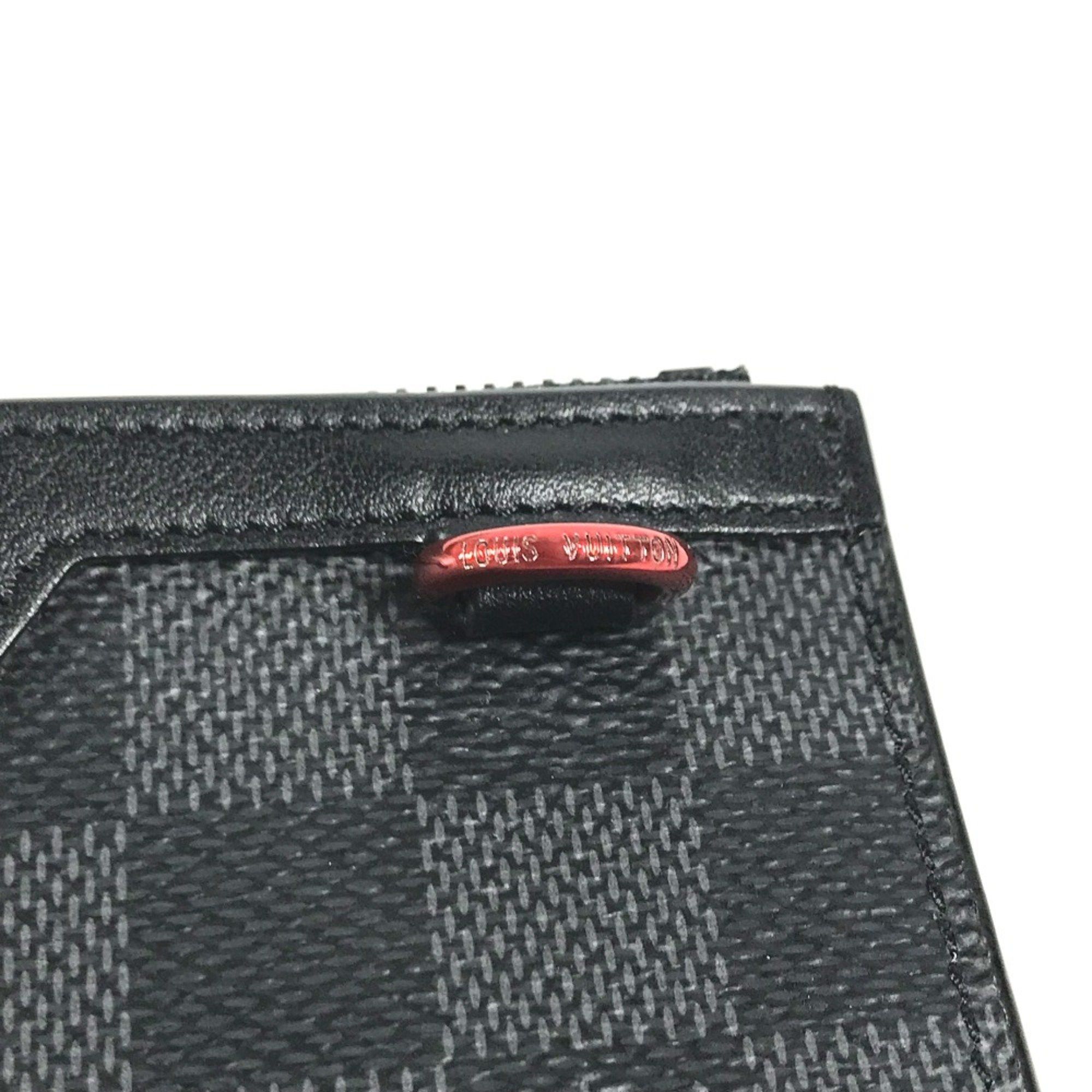 Louis Vuitton Louis Vuitton N60354 Damier Graphite Coin Compartment Wallet coin purse Black Size ONE SIZE - 7 Thumbnail