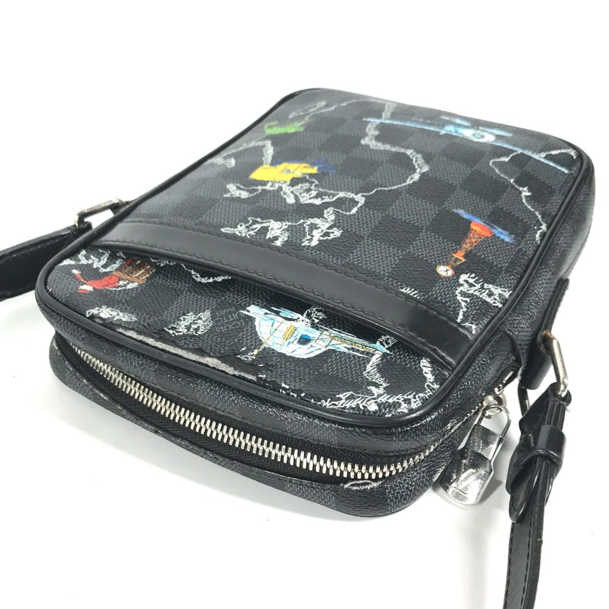 Louis Vuitton Louis Vuitton Damier Graphite Map Bag Crossbody Pochette Shoulder Bag Black Size ONE SIZE - 3 Thumbnail