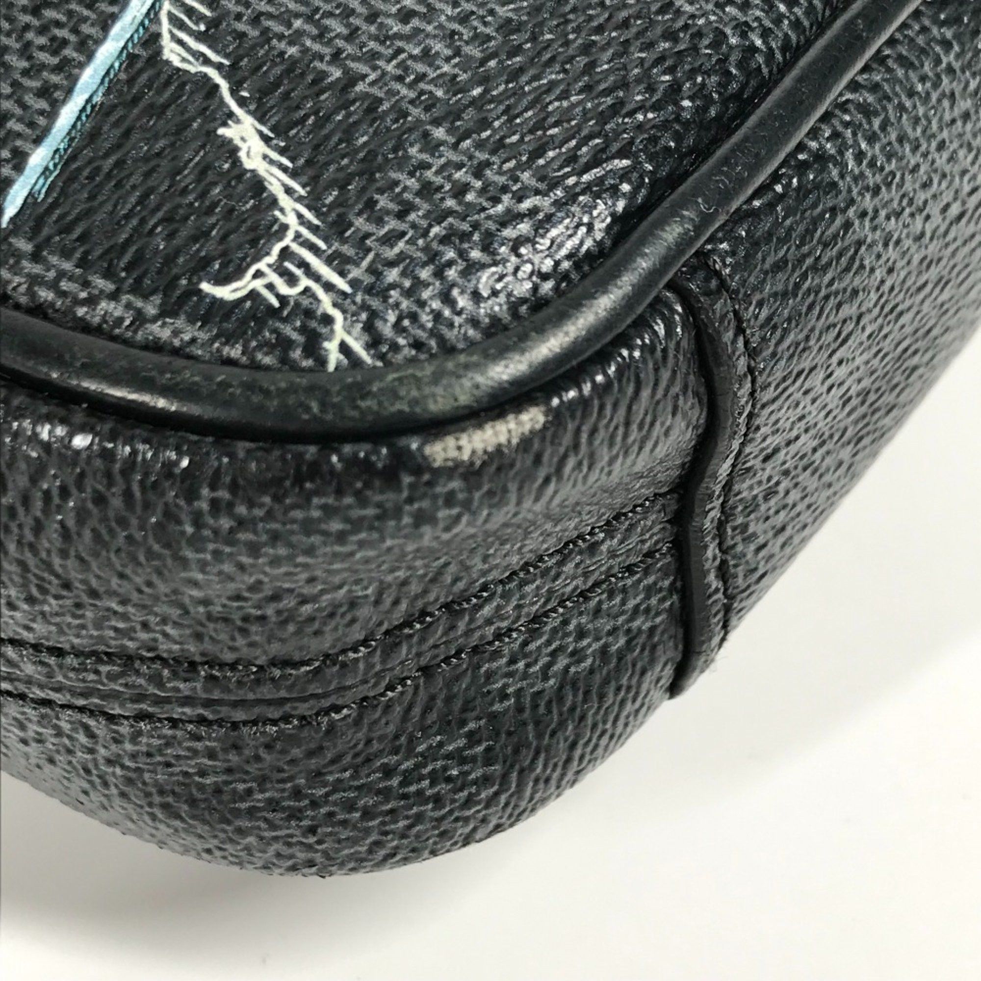 Louis Vuitton Louis Vuitton Damier Graphite Map Bag Crossbody Pochette Shoulder Bag Black Size ONE SIZE - 7 Thumbnail