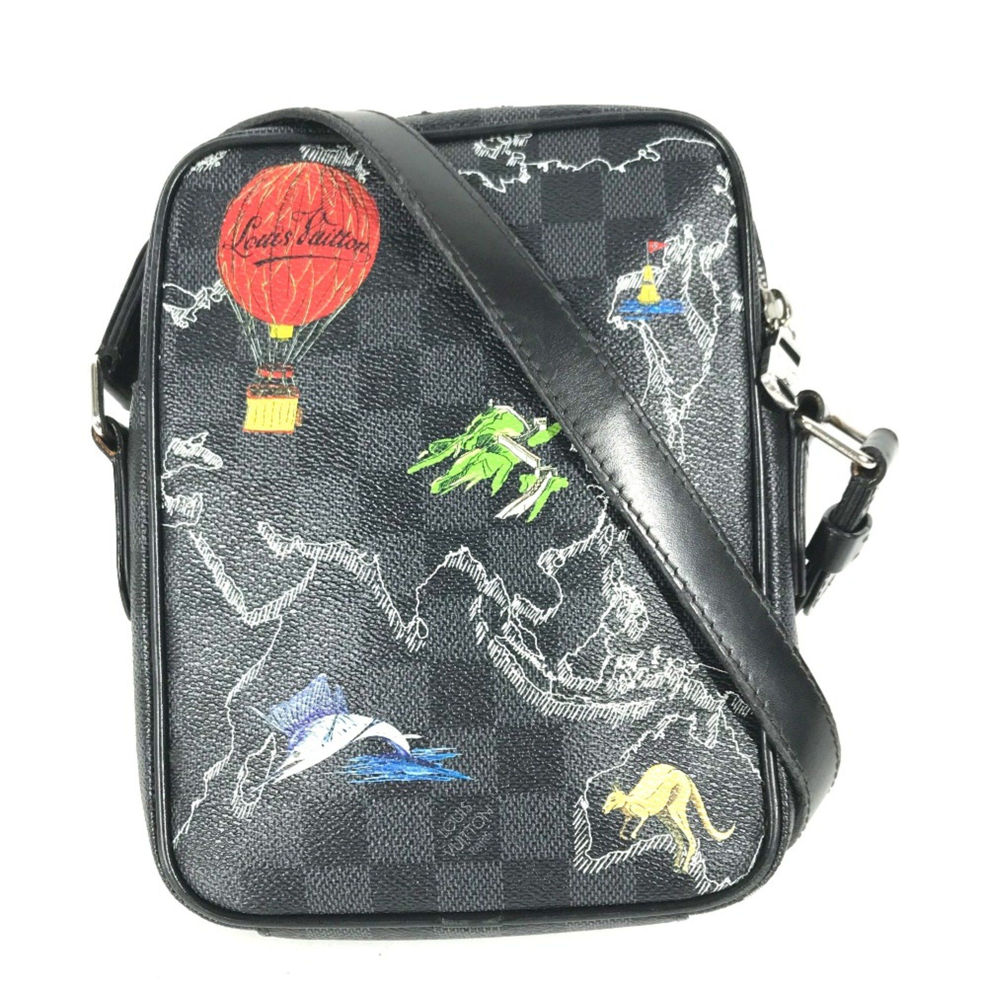 Louis Vuitton Louis Vuitton Damier Graphite Map Bag Crossbody Pochette Shoulder Bag Black Size ONE SIZE - 2 Thumbnail