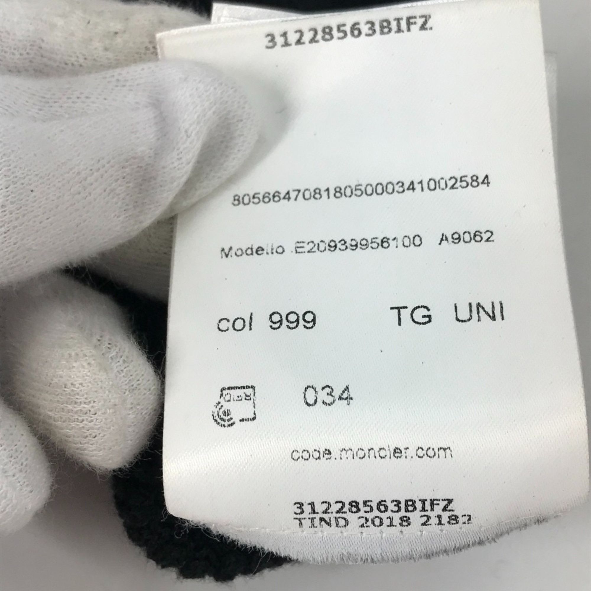 Moncler Moncler gloves Glove Black White Size ONE SIZE - 12 Thumbnail