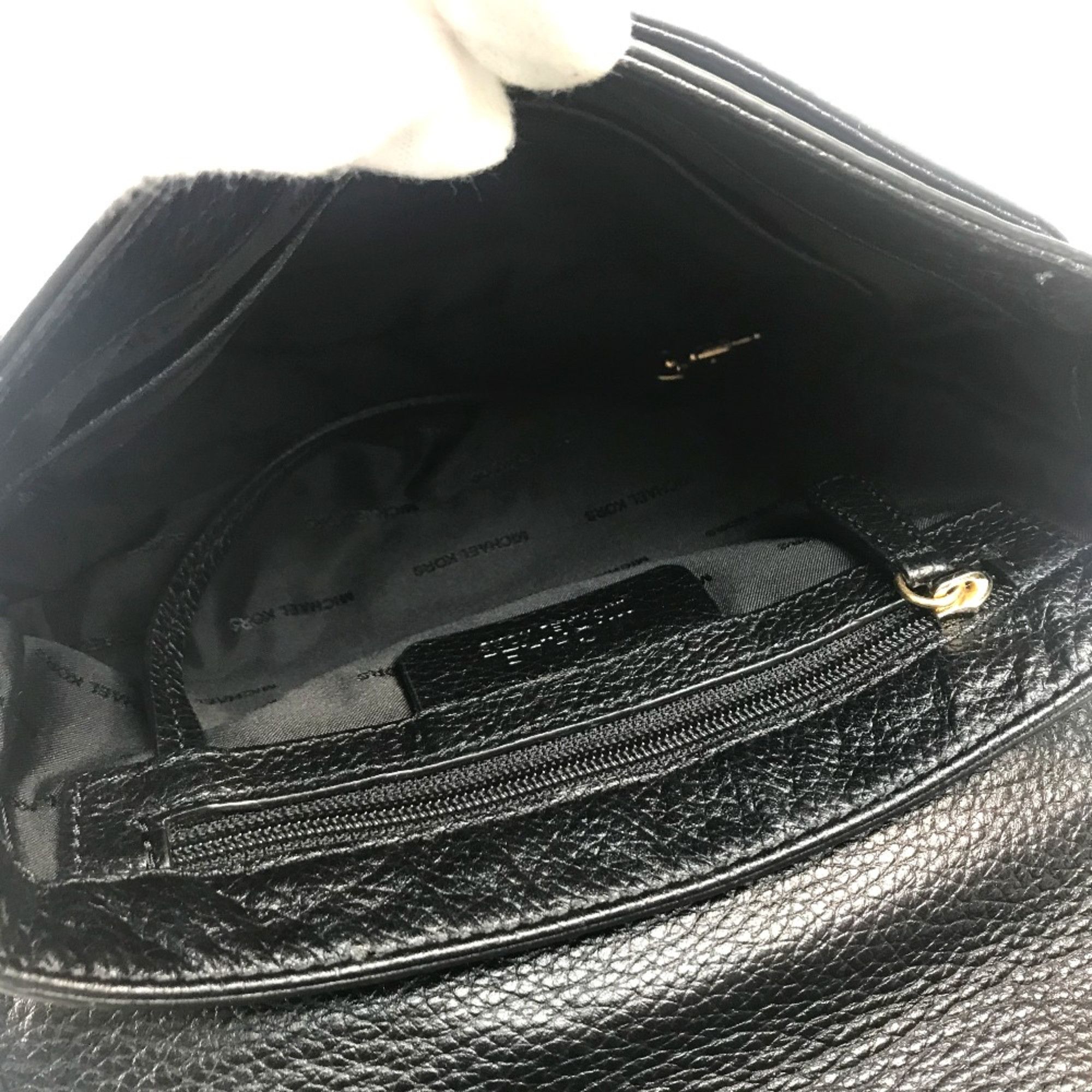Michael Kors Michael Kors 30F6AJYM7L With claw charm Bag Shoulder Bag Black x GoldHardware Size ONE SIZE - 8 Thumbnail