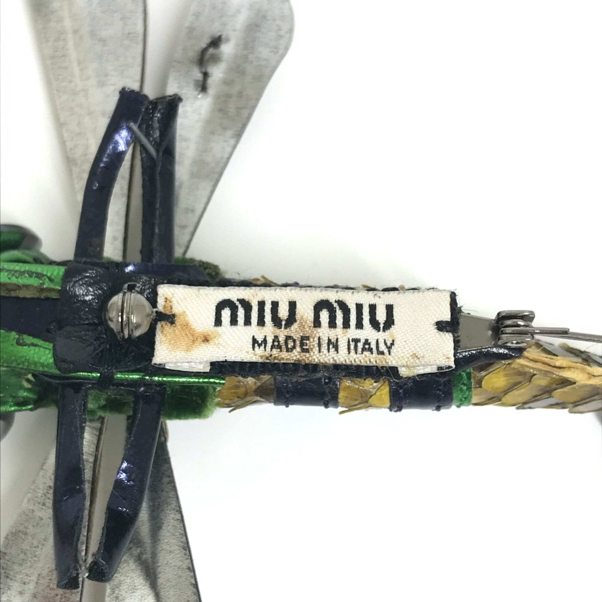 Miu Miu Miu Miu Dragonfly Accessories Brooch Green x pink Size ONE SIZE - 12 Thumbnail