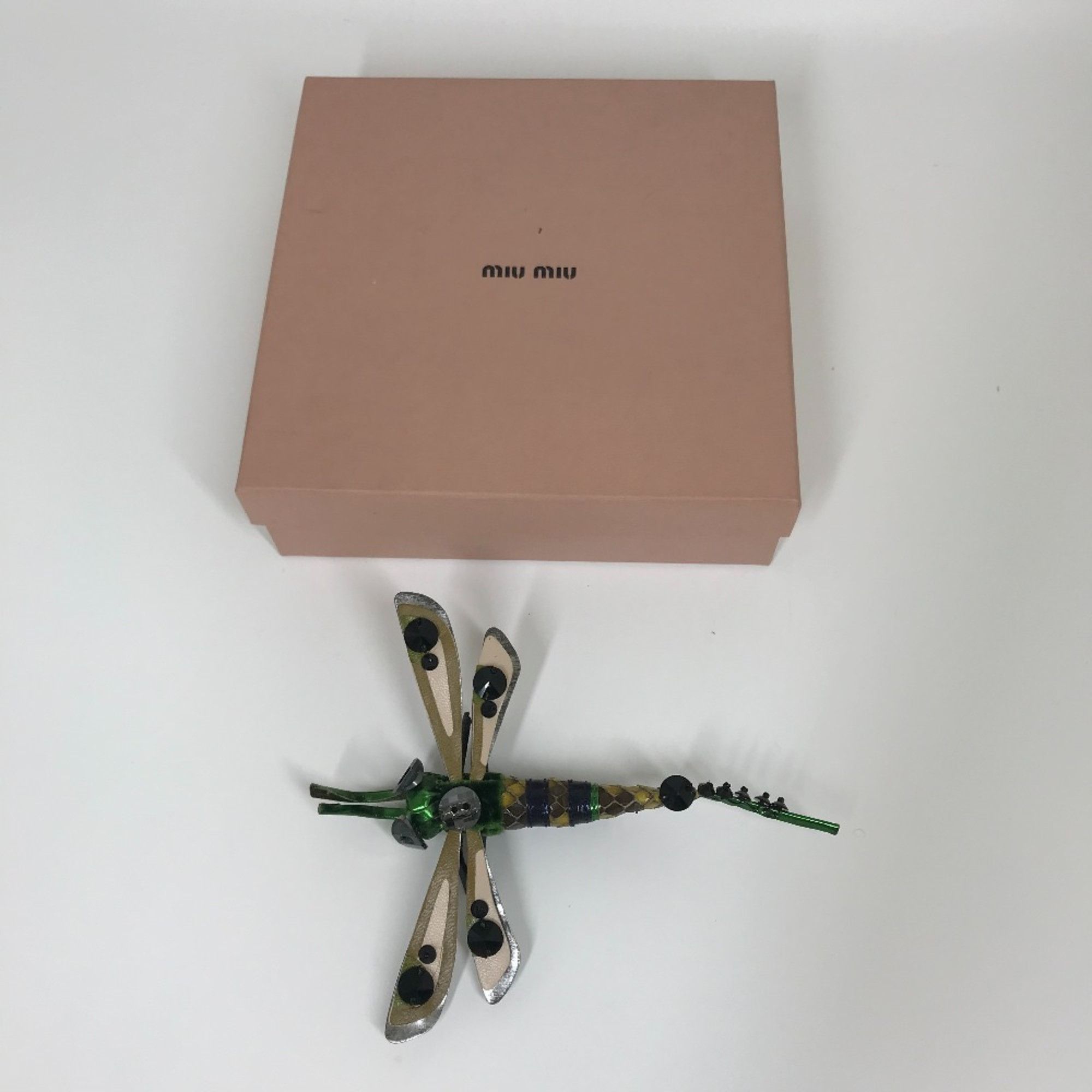 Miu Miu Miu Miu Dragonfly Accessories Brooch Green x pink Size ONE SIZE - 15 Thumbnail
