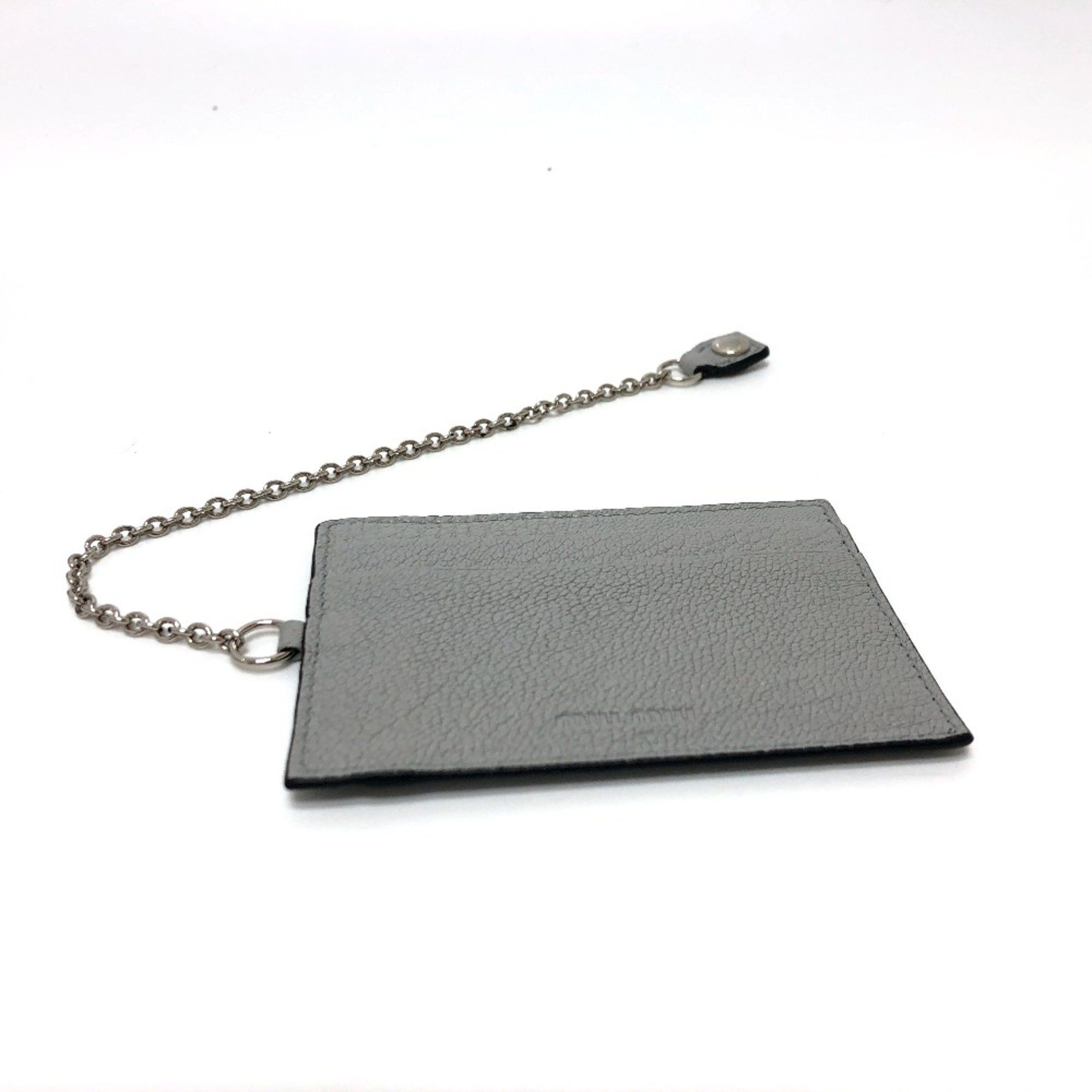 Miu Miu Miu Miu 5MH109 logo Bifold Long Wallet gray Black/SilverHardware Size ONE SIZE - 11 Thumbnail