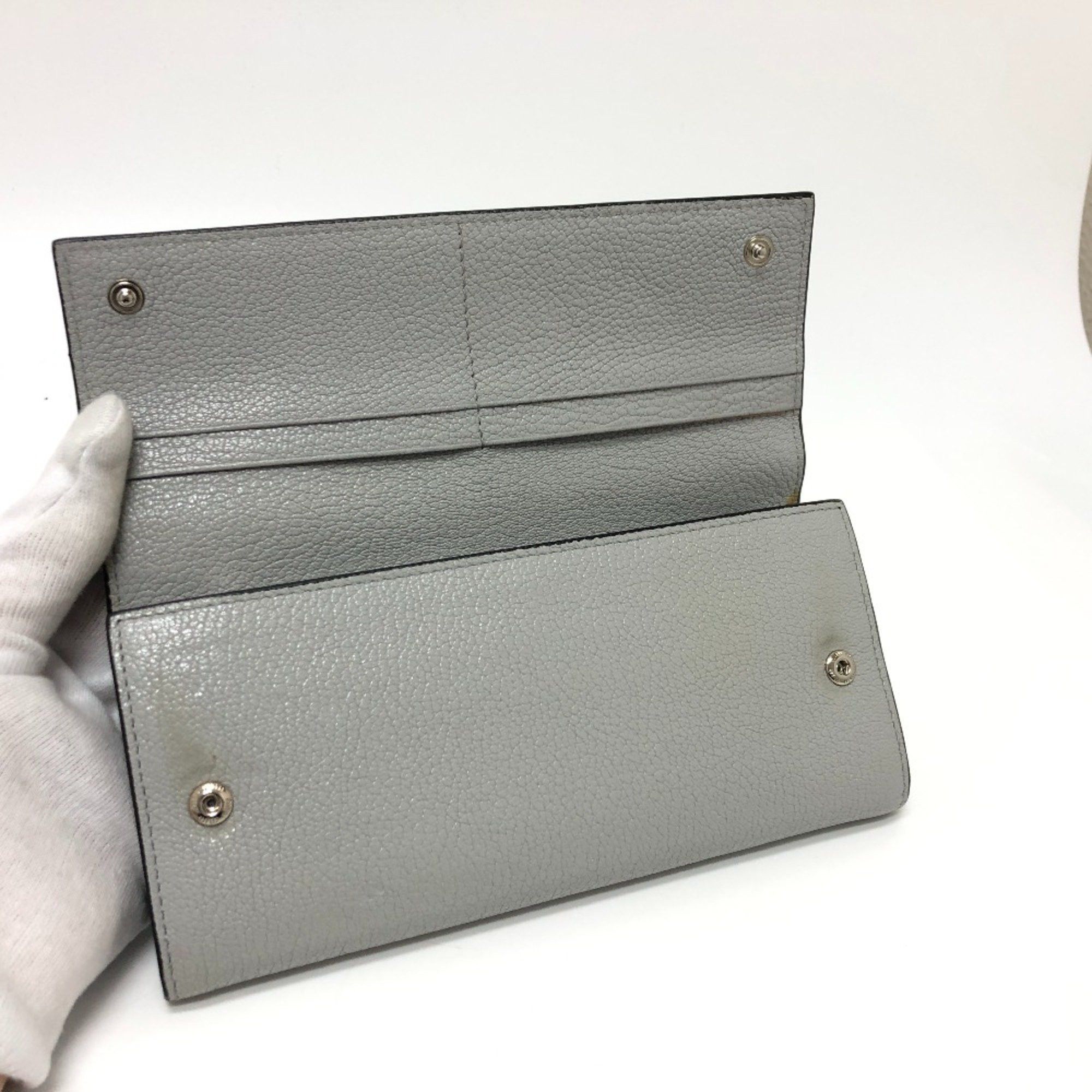 Miu Miu Miu Miu 5MH109 logo Bifold Long Wallet gray Black/SilverHardware Size ONE SIZE - 8 Thumbnail