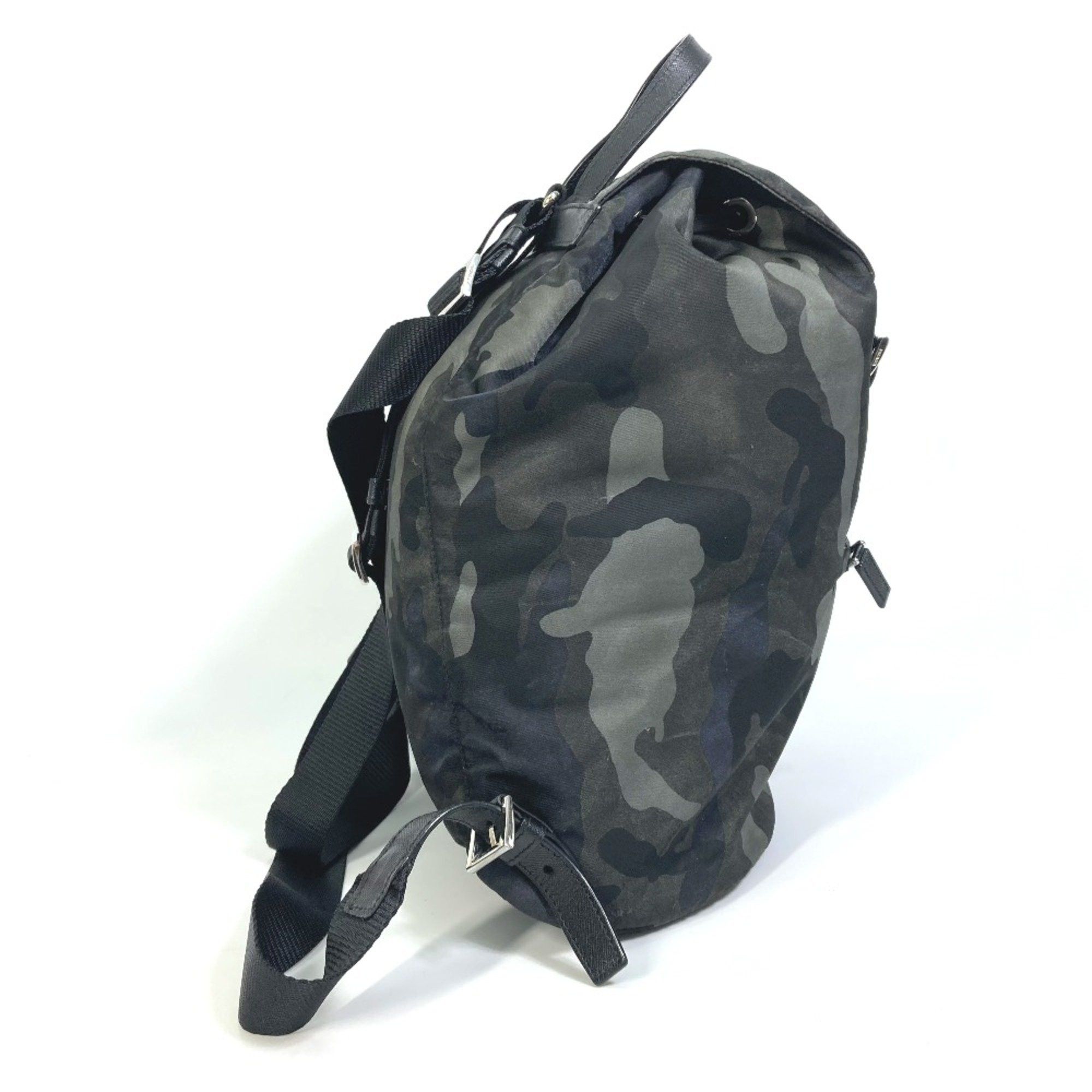 Prada PRADA triangle logo triangle logo Backpack Backpack Green Size ONE SIZE - 3 Thumbnail