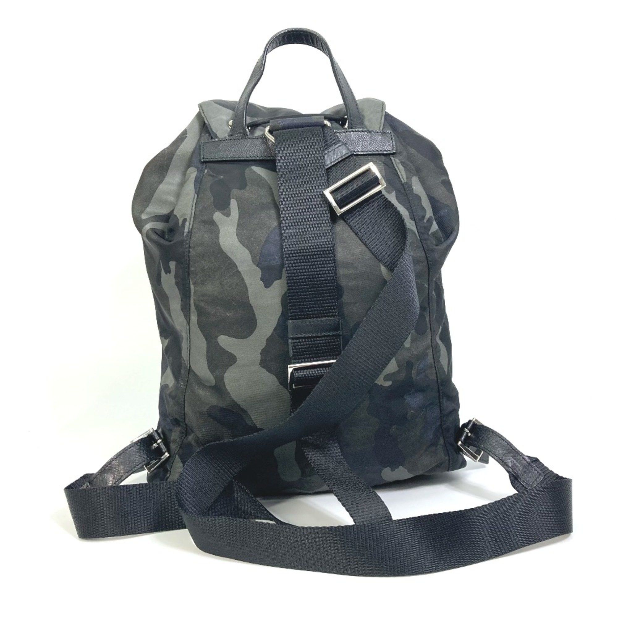 Prada PRADA triangle logo triangle logo Backpack Backpack Green Size ONE SIZE - 2 Thumbnail