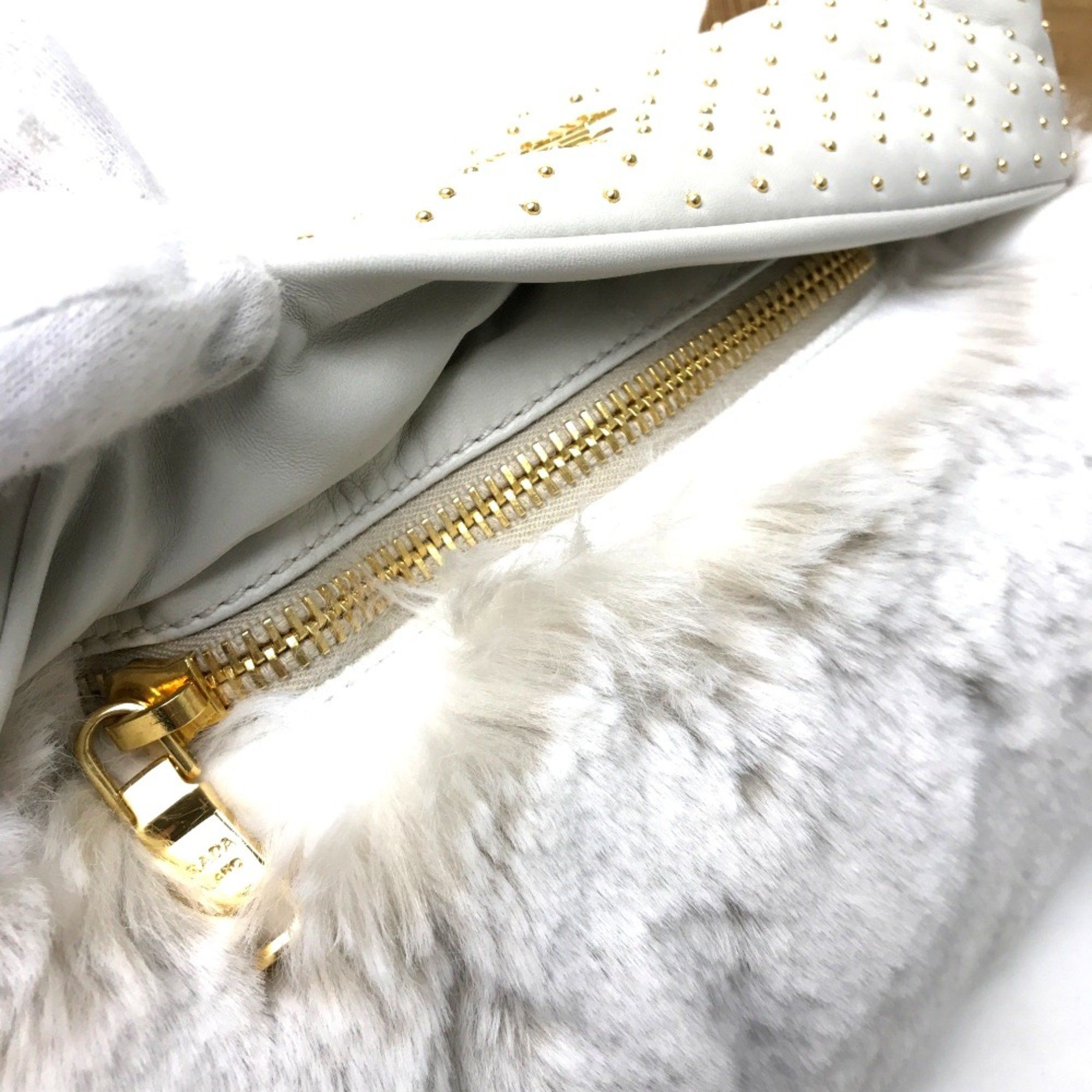 Prada PRADA bag party bag Clutch bag Off White Size ONE SIZE - 4 Thumbnail