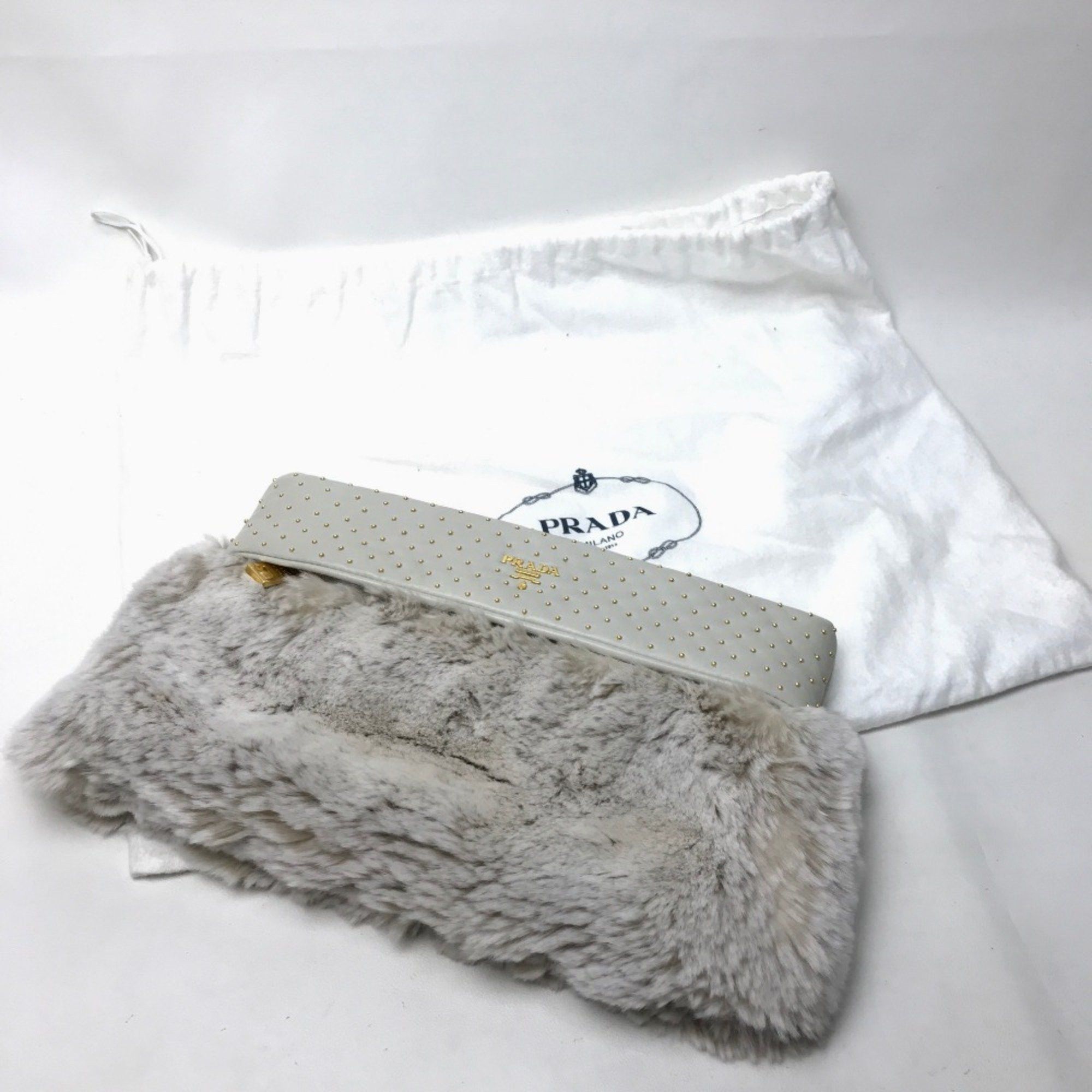 Prada PRADA bag party bag Clutch bag Off White Size ONE SIZE - 6 Thumbnail