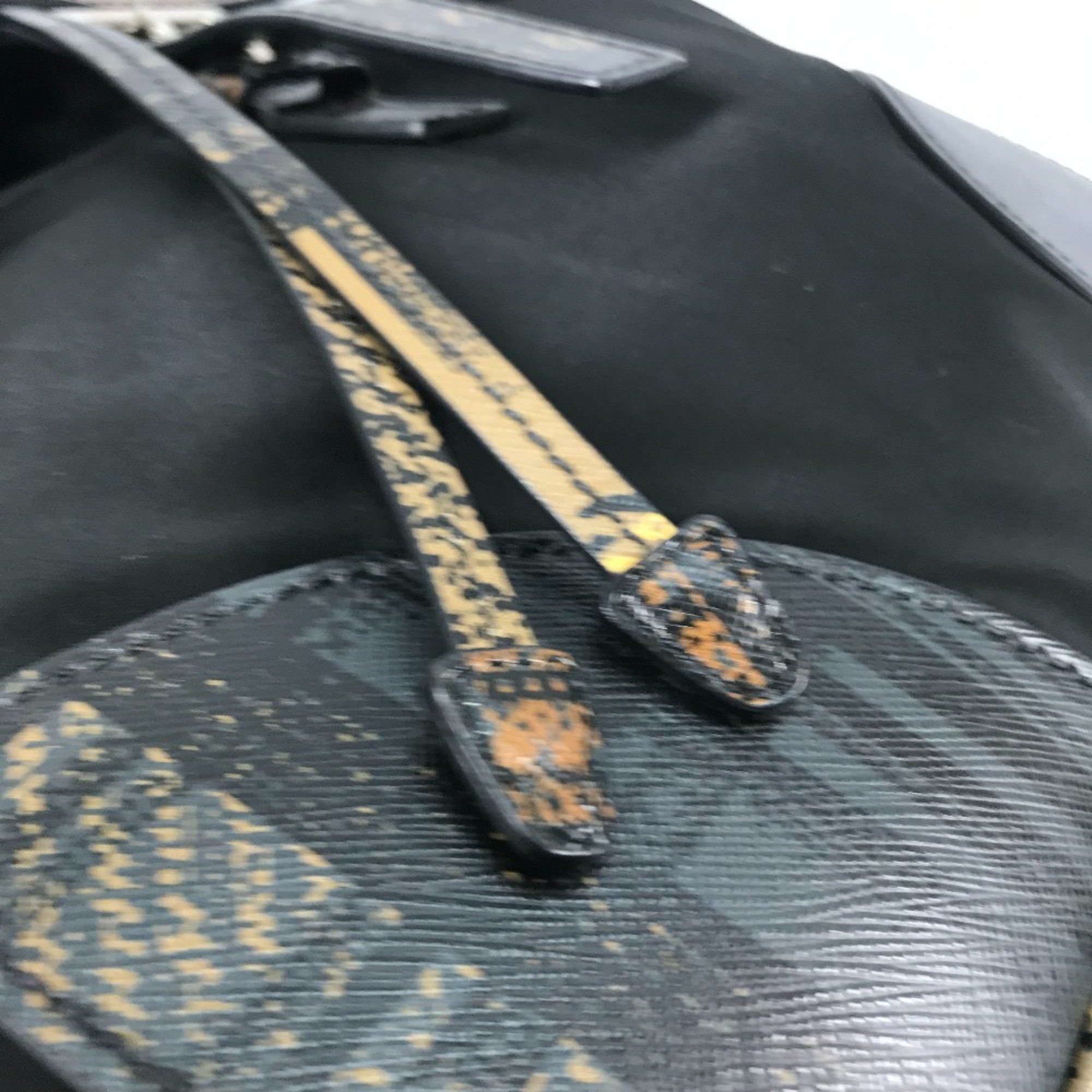 Prada PRADA 1BZ038 triangle logo triangle logo plate backpack bag drawstring bag Backpack Black BeigeBased Size ONE SIZE - 15 Thumbnail