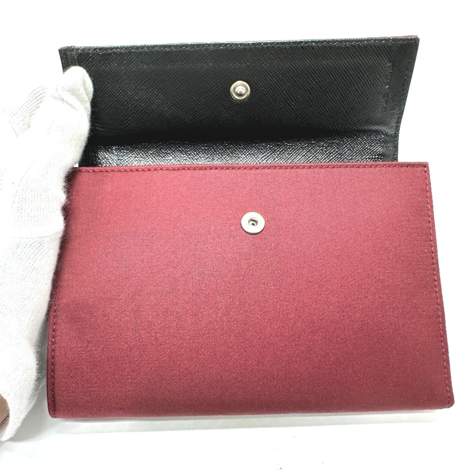 Prada PRADA Compact wallet Trifold wallet wine-red Size ONE SIZE - 10 Thumbnail
