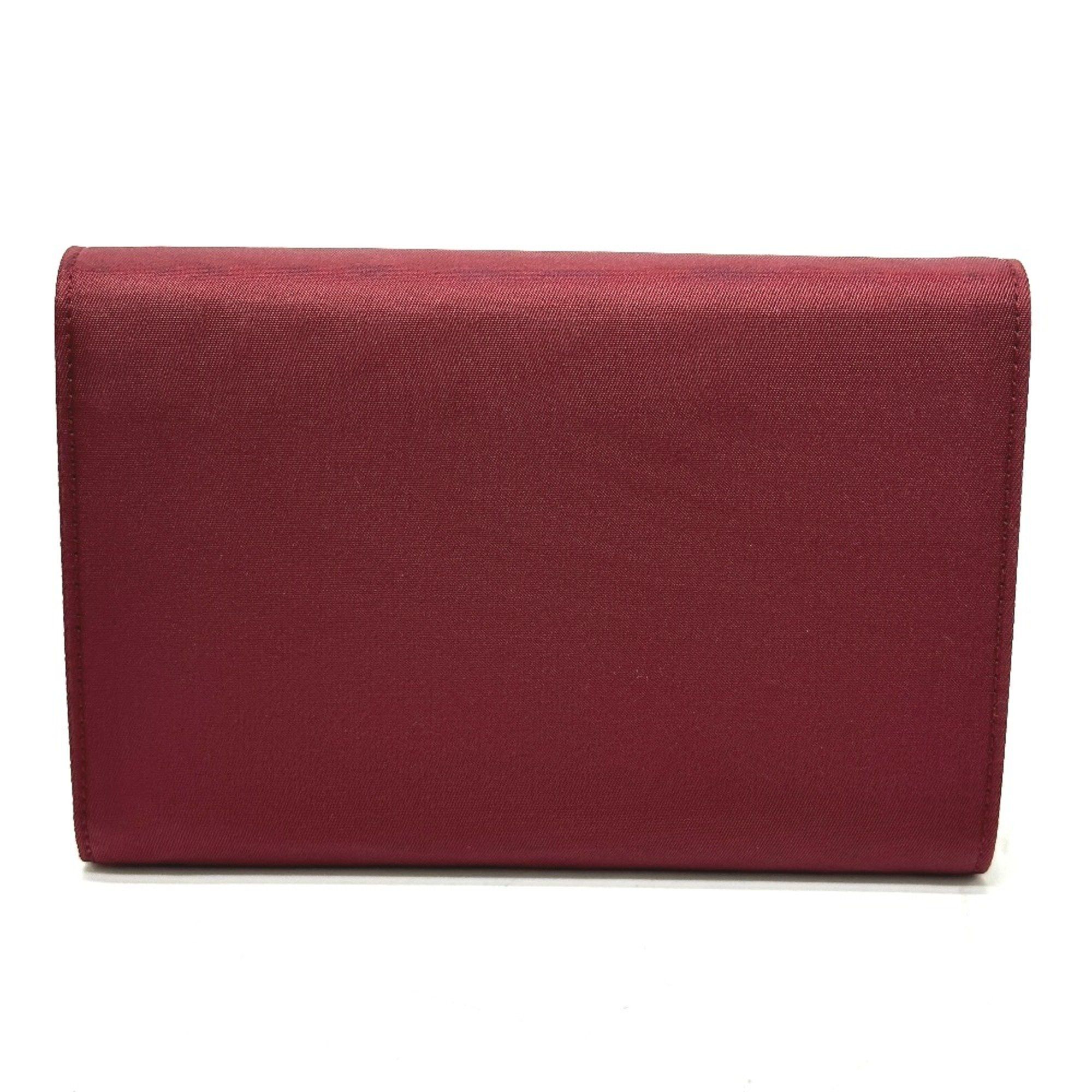 Prada PRADA Compact wallet Trifold wallet wine-red Size ONE SIZE - 2 Thumbnail