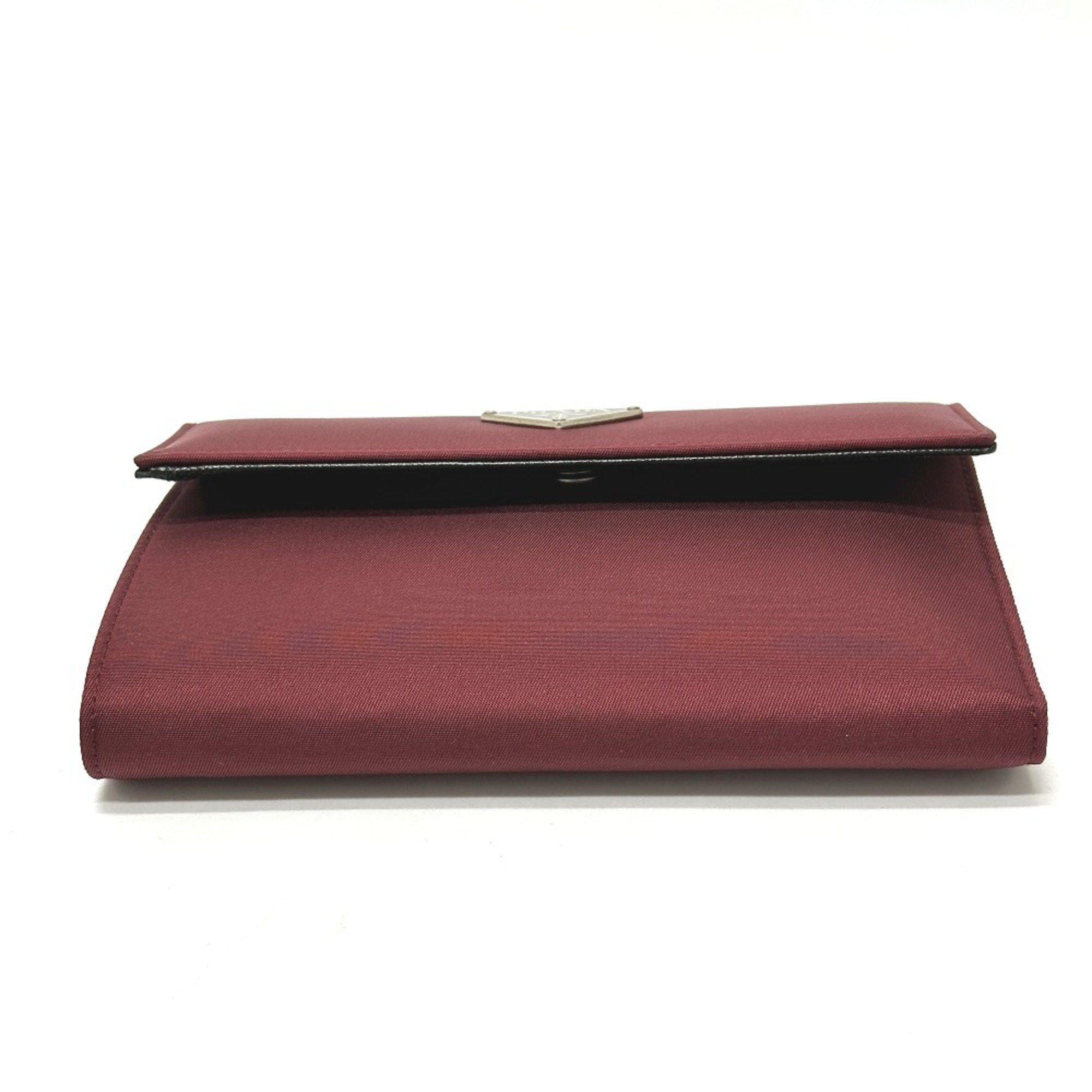 Prada PRADA Compact wallet Trifold wallet wine-red Size ONE SIZE - 3 Thumbnail