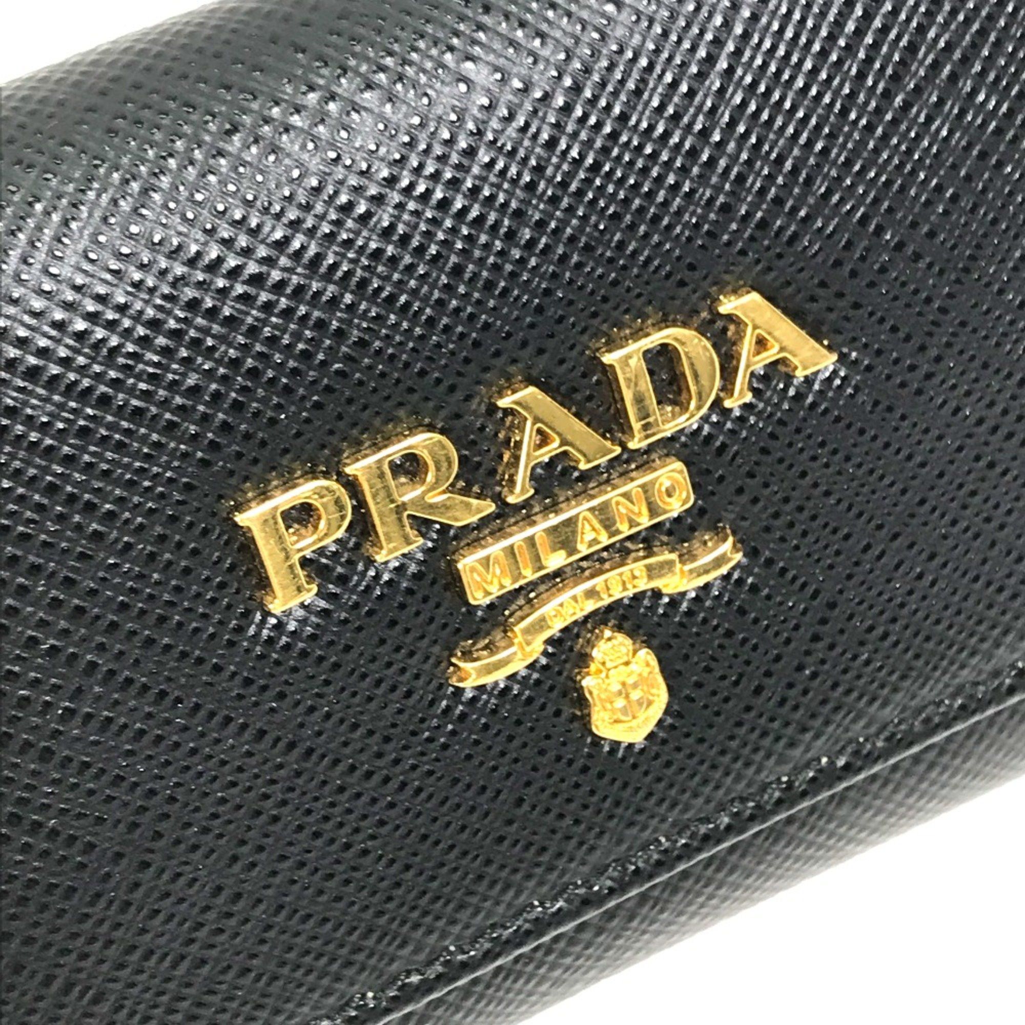 Prada PRADA 1PG004 Logo Multicolore 4-Ring Key Case Black x pink Size ONE SIZE - 6 Thumbnail