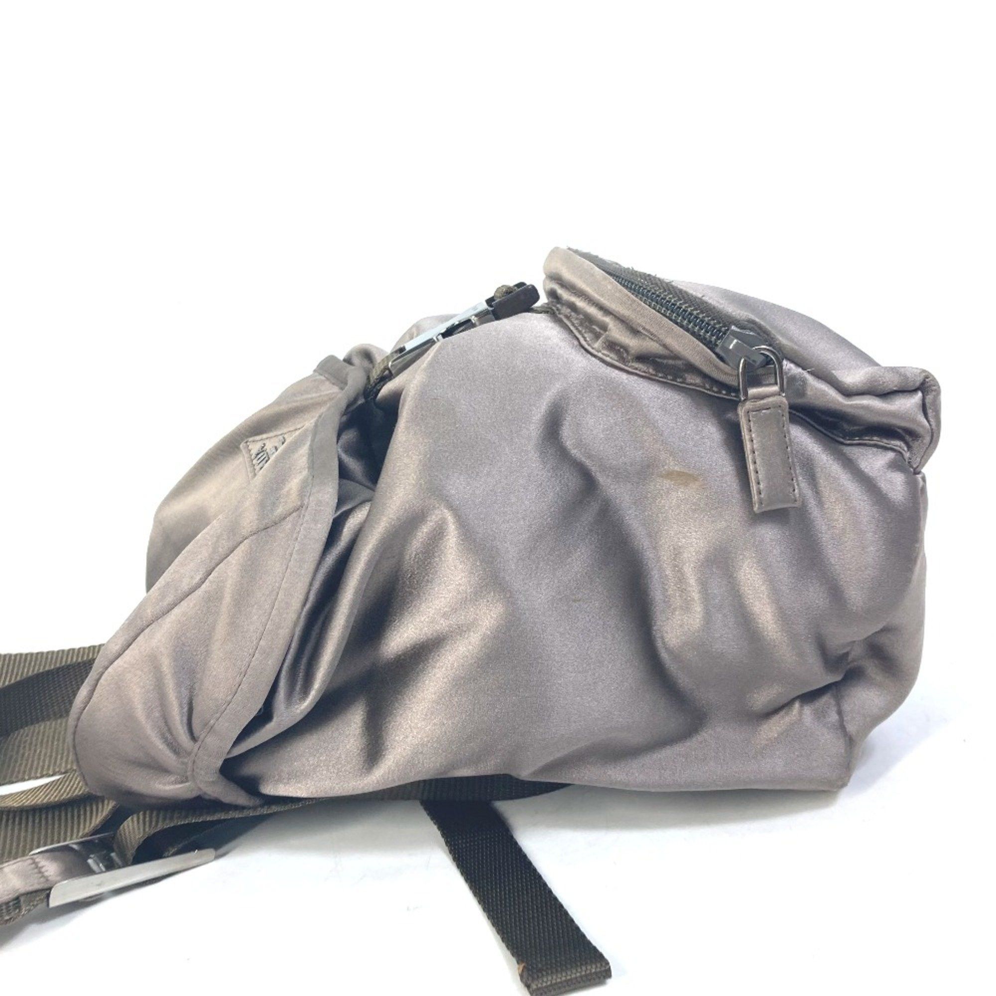 Prada PRADA Logo Plate backpack bag Backpack BrownBased Size ONE SIZE - 3 Thumbnail