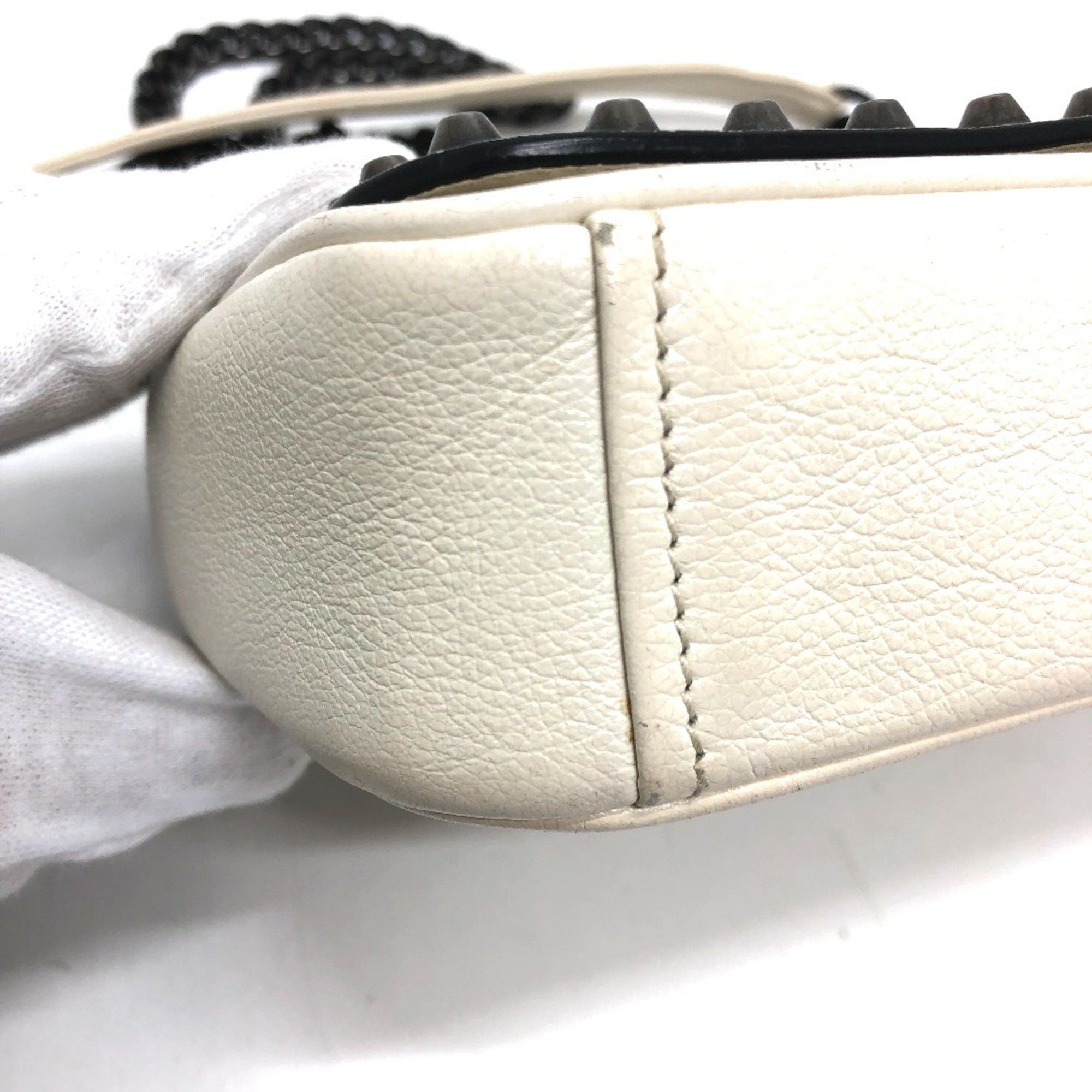 Prada PRADA 1BD147 Logo studs Bag 2WAY Shoulder Bag White Size ONE SIZE - 6 Thumbnail