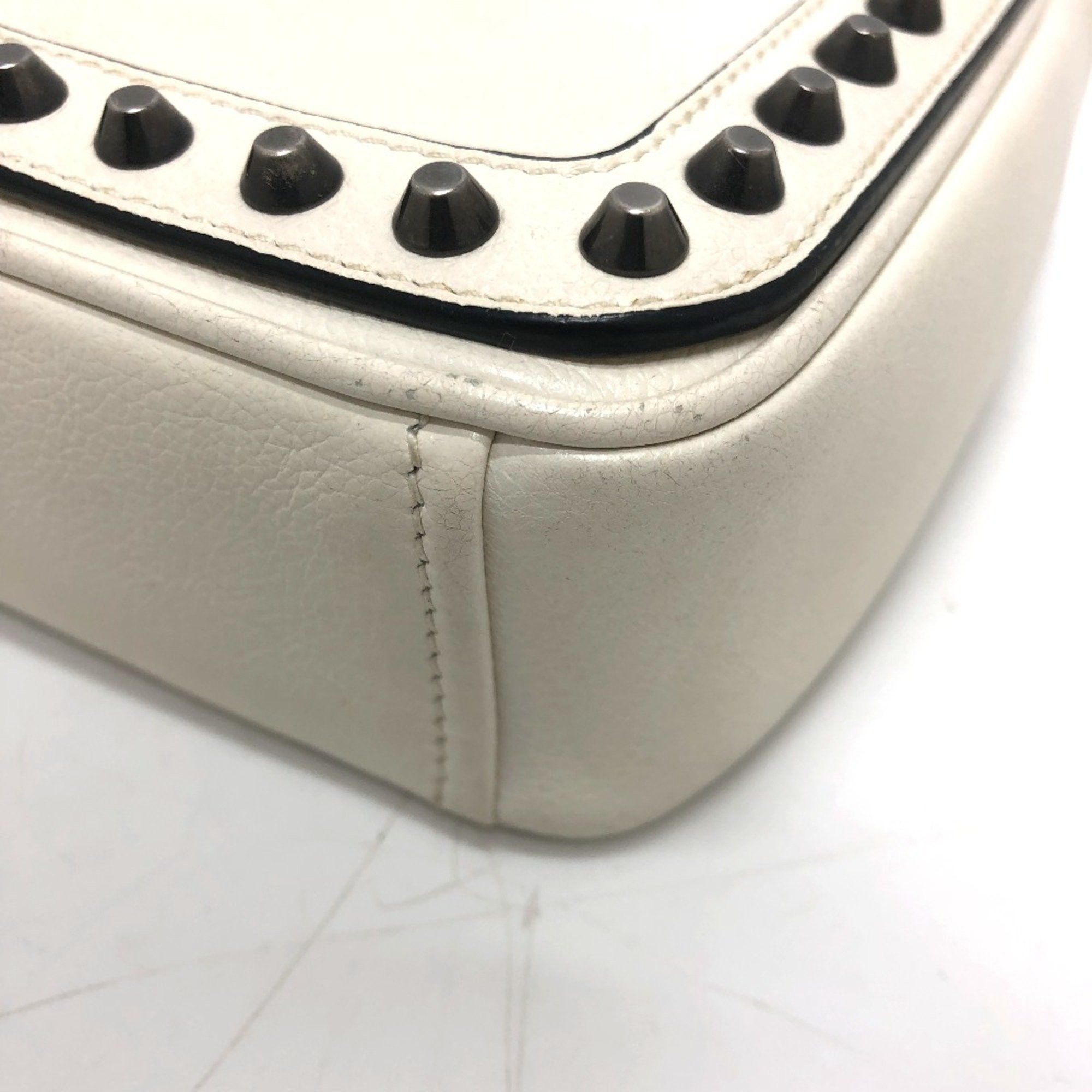 Prada PRADA 1BD147 Logo studs Bag 2WAY Shoulder Bag White Size ONE SIZE - 5 Thumbnail